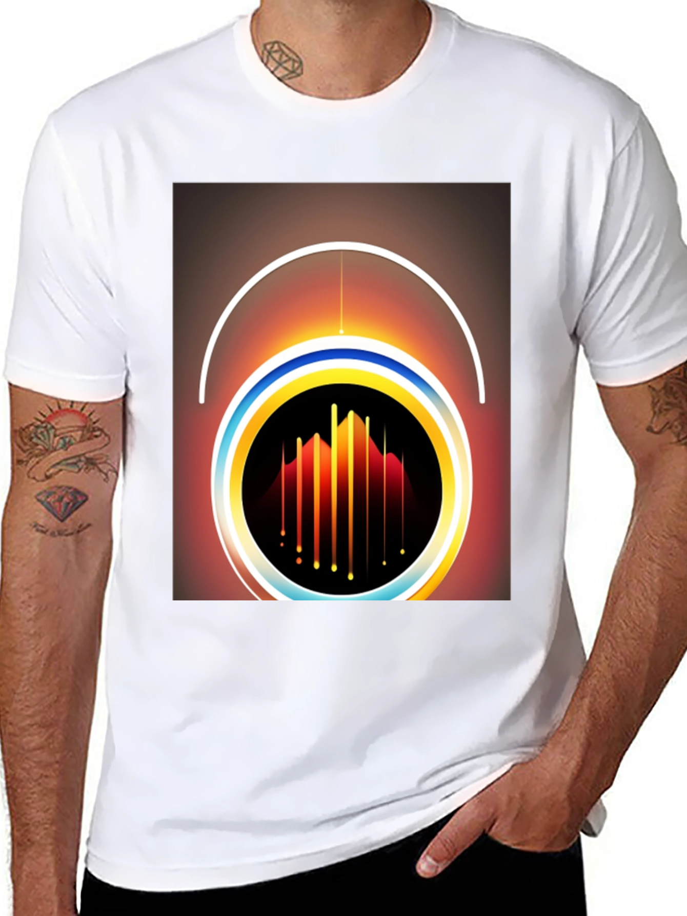 Abstract Graphic Tee - Modern Art Shirt