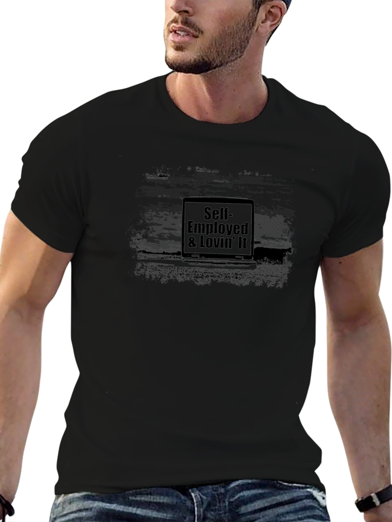 Self-Employed & Lovin It Black T-Shirt