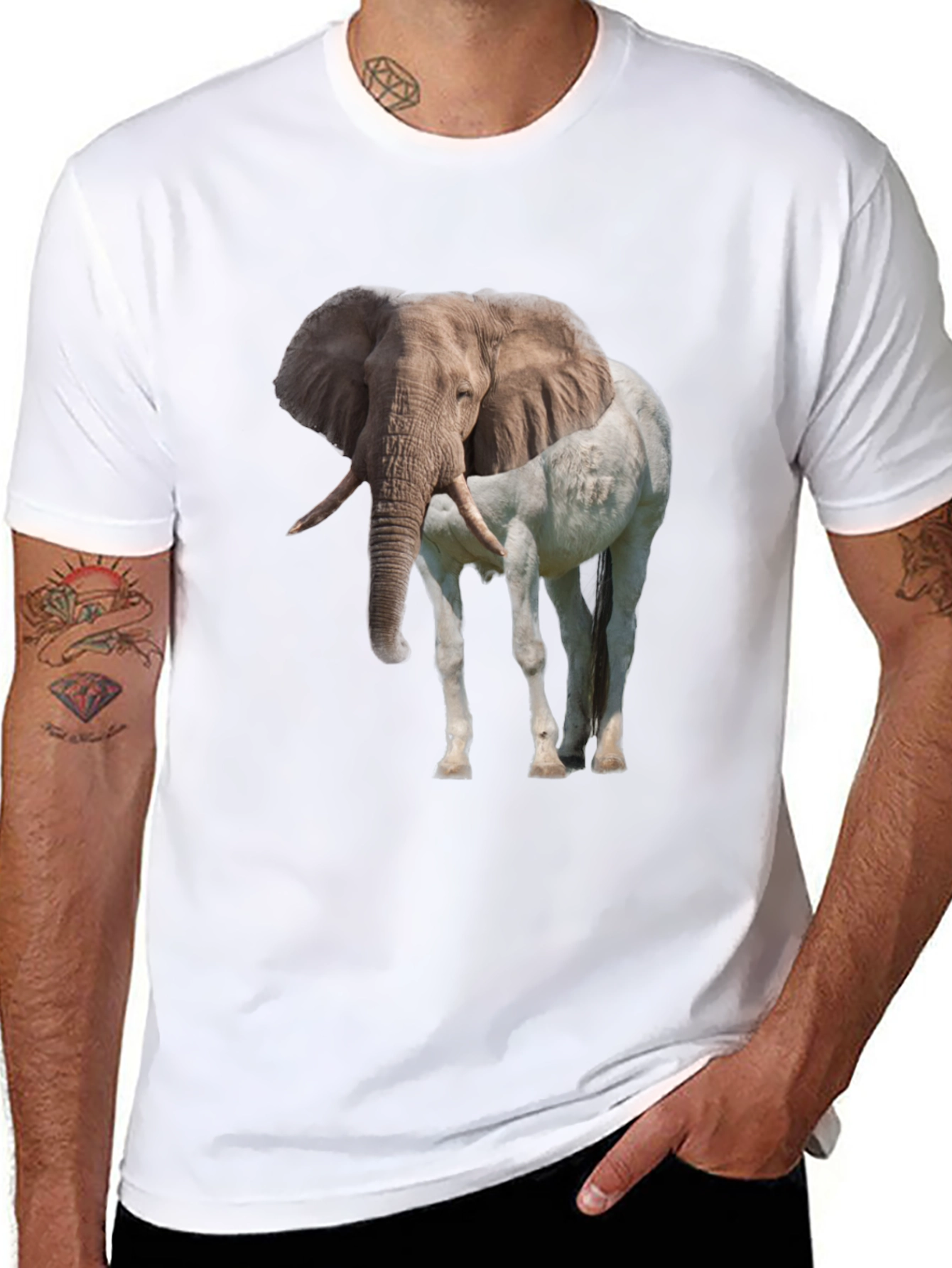 Elephant Horse Graphic Tee