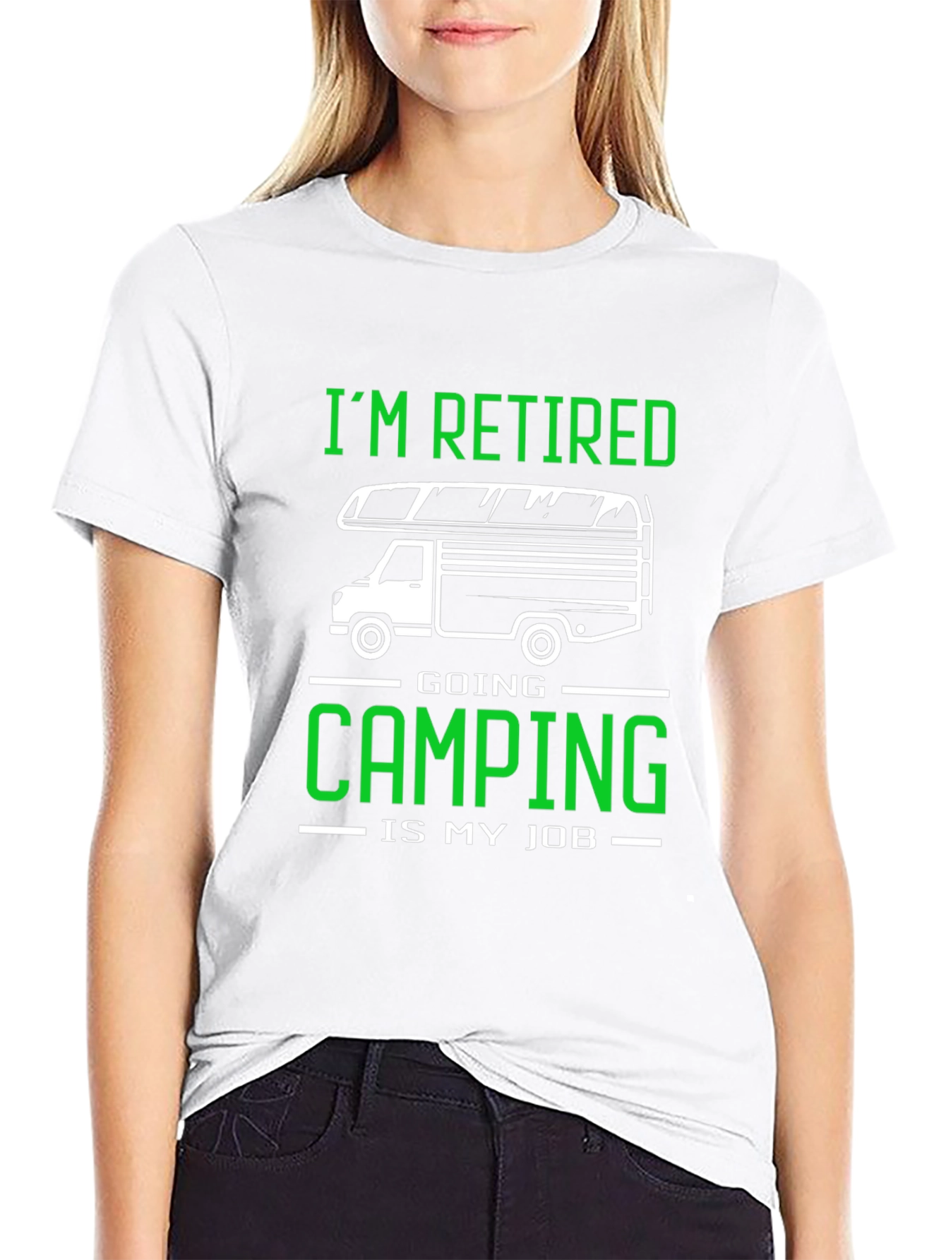 Im Retired Camping T-Shirt - Black Graphic Tee