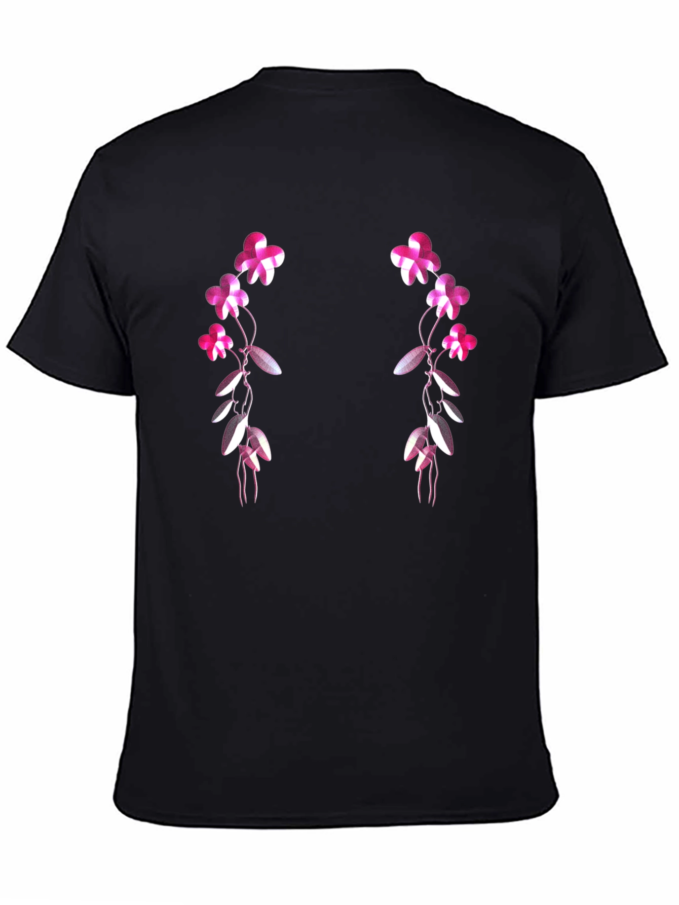 Floral Vines Graphic T-Shirt - Black