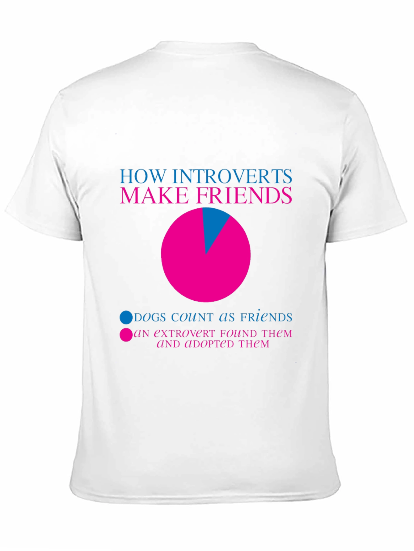 Introvert Friends Pie Chart T-Shirt