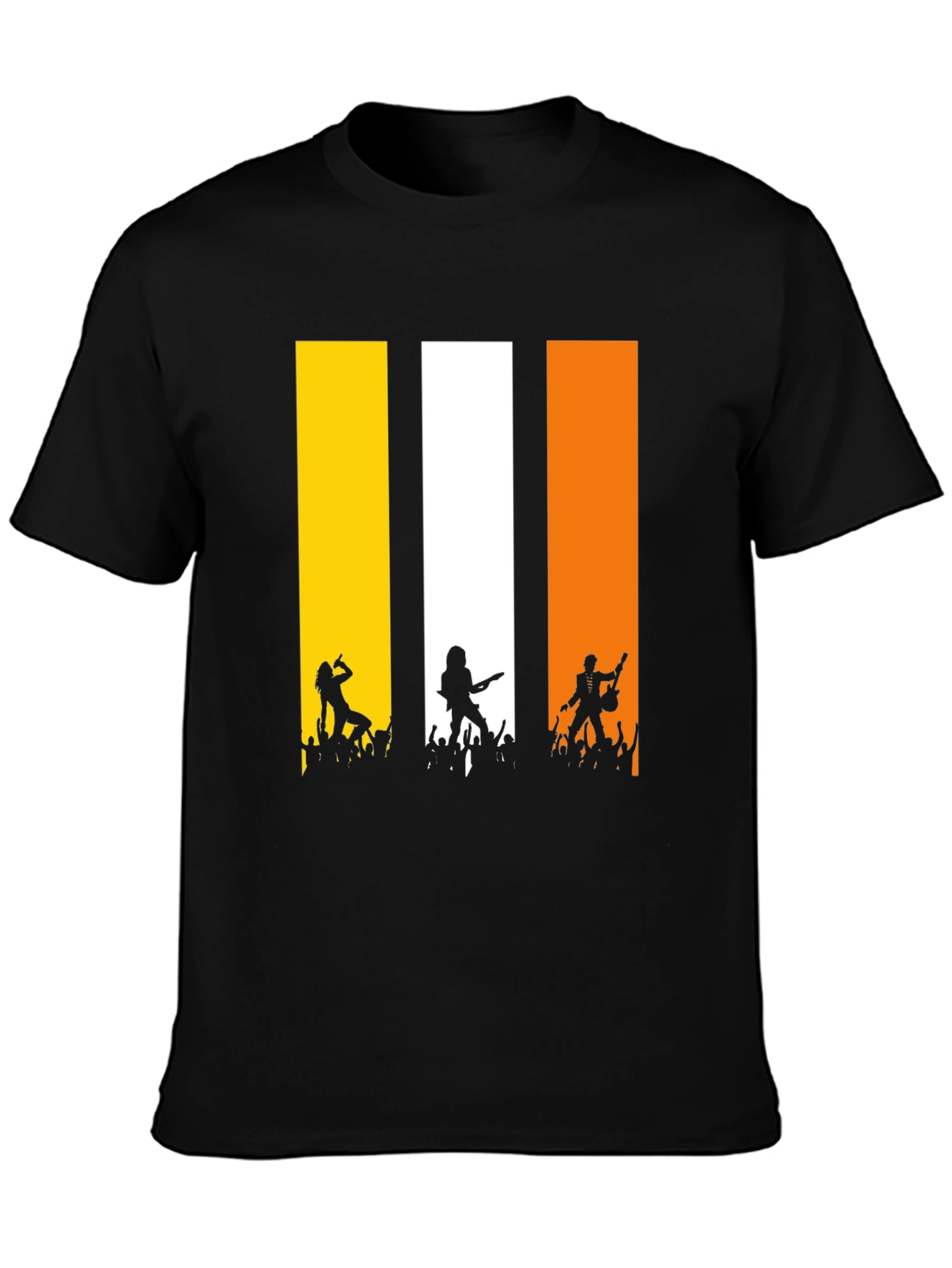Rock Concert T-Shirt: Vertical Band Design
