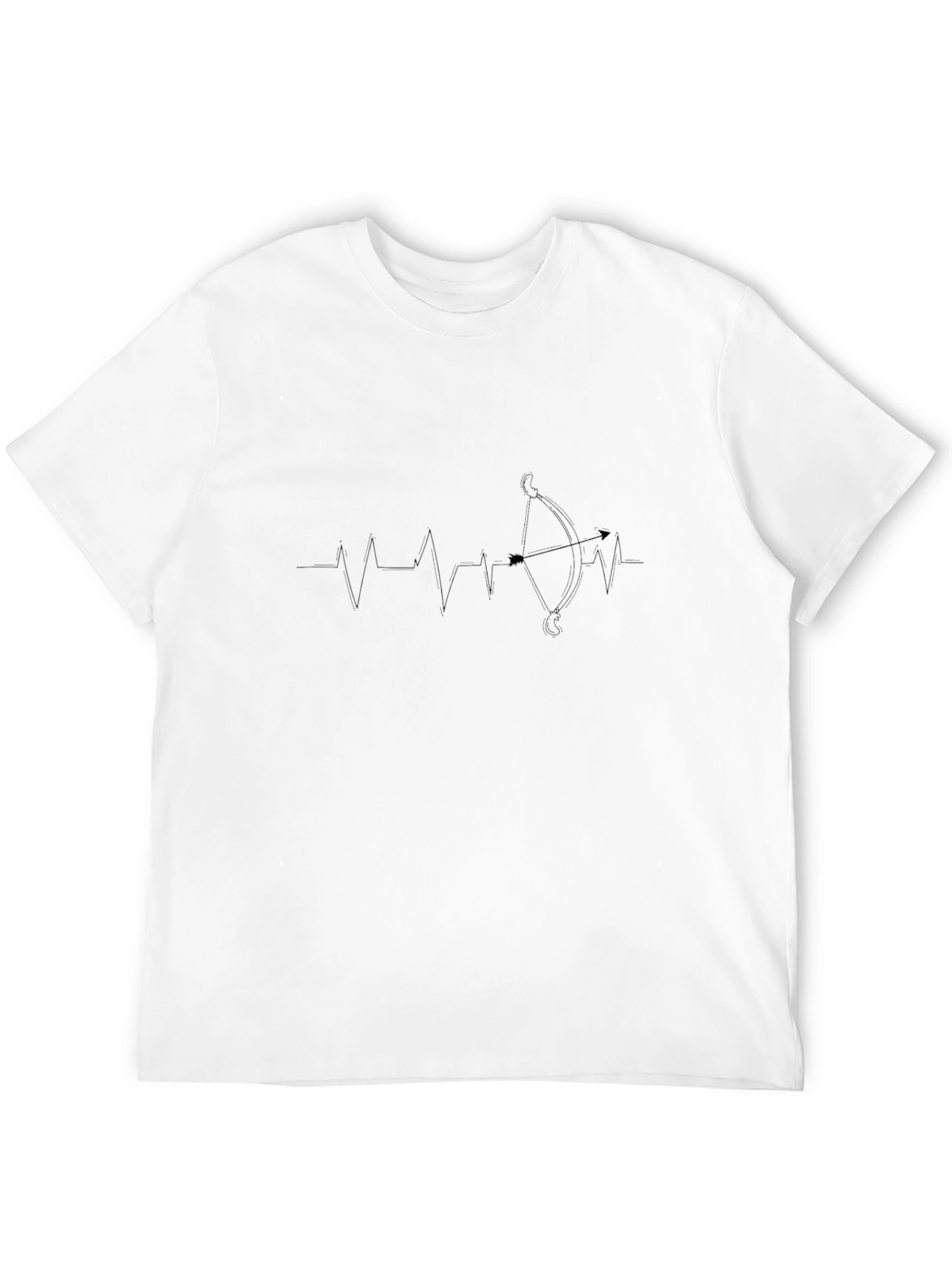 Archery Heartbeat Graphic Tee - Cool Black Shirt