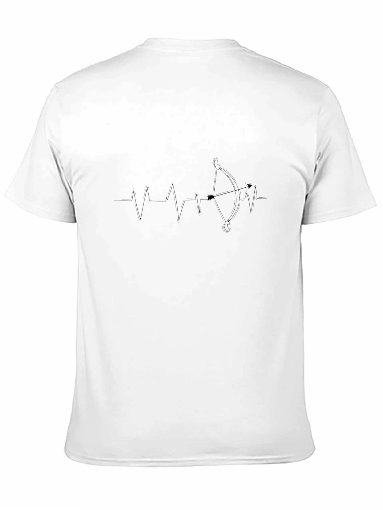 Archery Heartbeat Graphic Tee - Cool Black Shirt