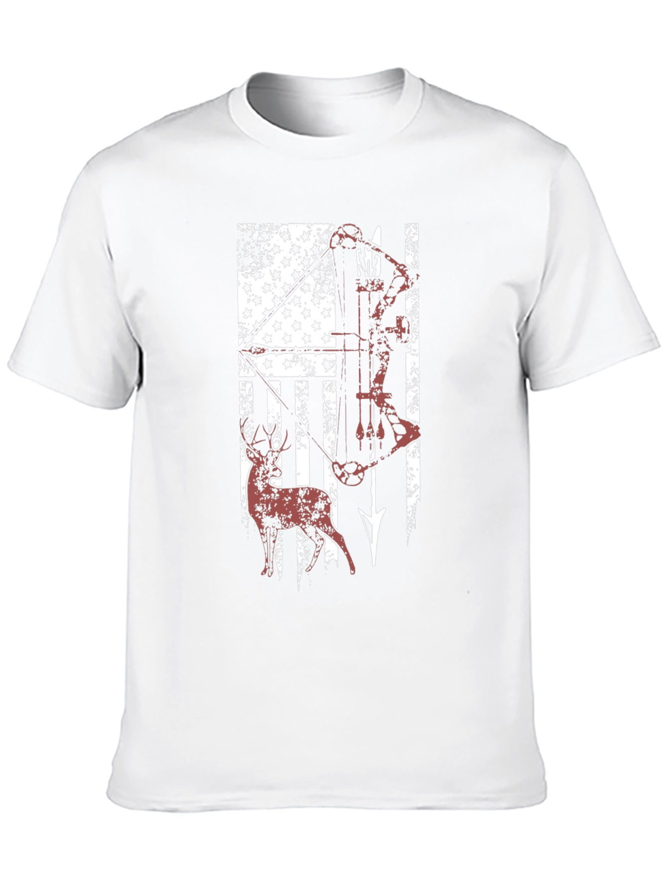 American Flag Deer Hunting Bow T-Shirt