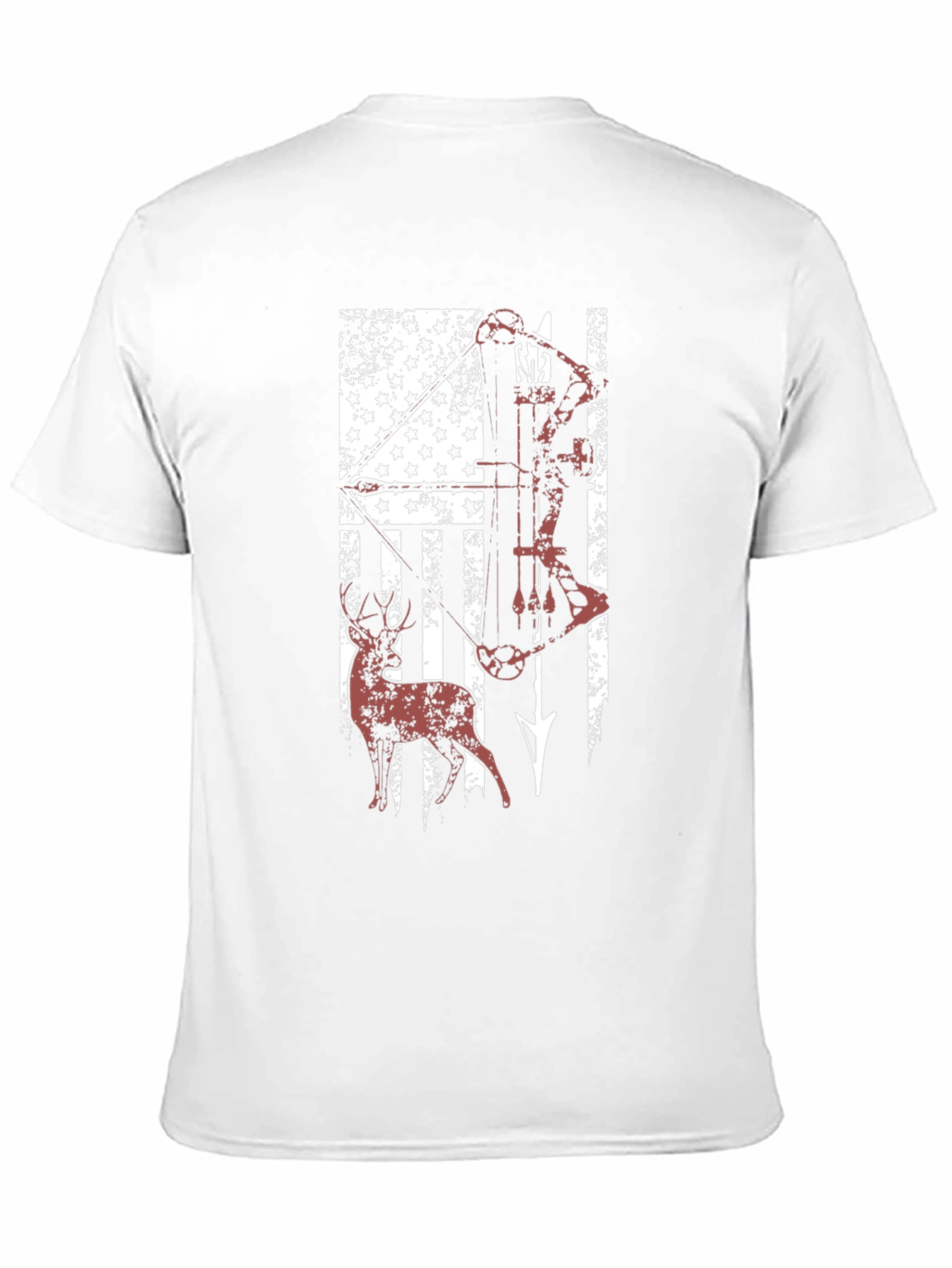 American Flag Deer Hunting Bow T-Shirt