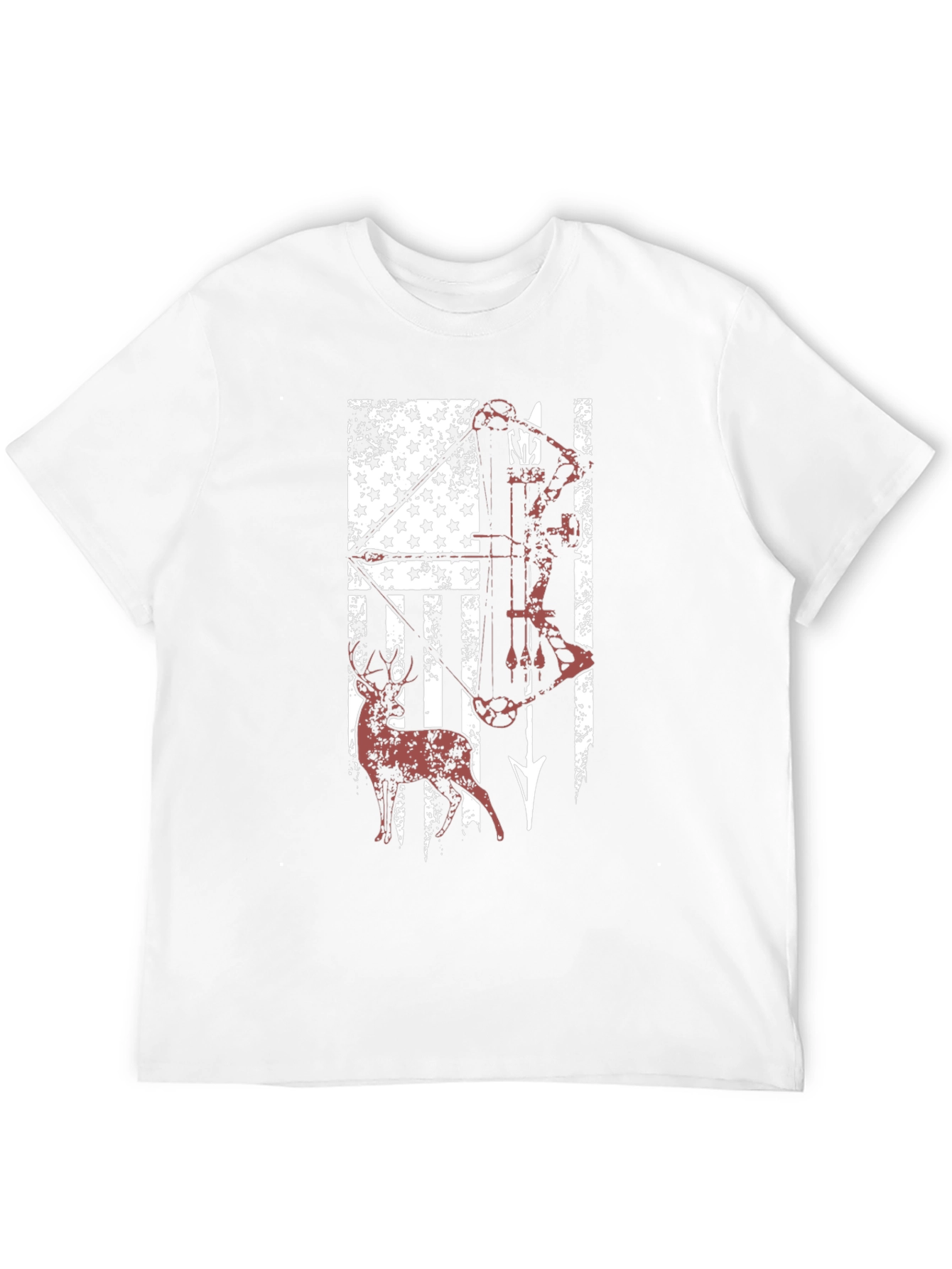 American Flag Deer Hunting Bow T-Shirt