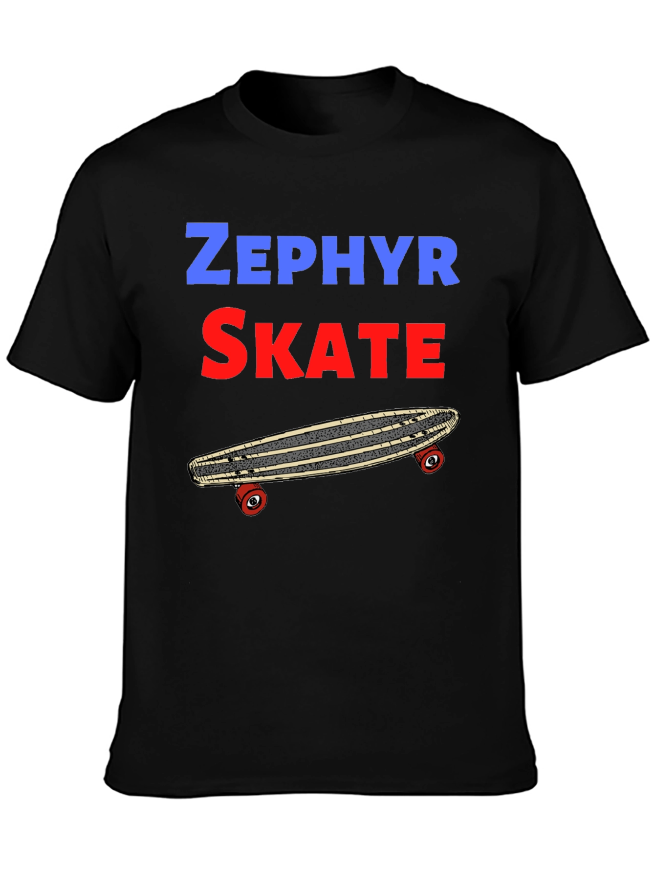 Zephyr Skate T-Shirt: Classic Skateboard Design