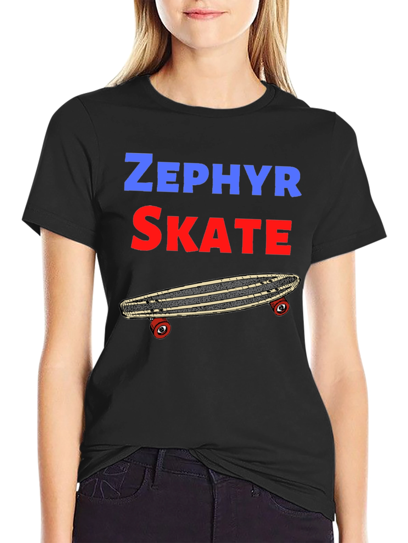 Zephyr Skate T-Shirt: Classic Skateboard Design