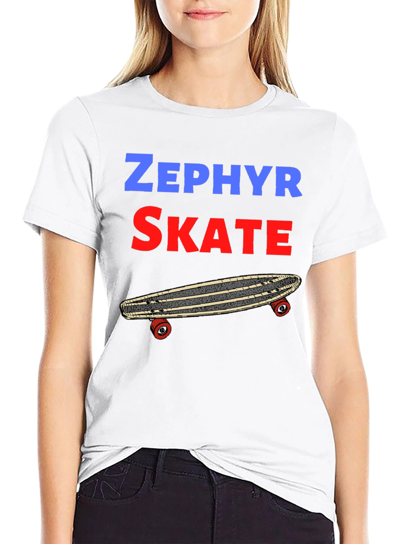 Zephyr Skate T-Shirt: Classic Skateboard Design
