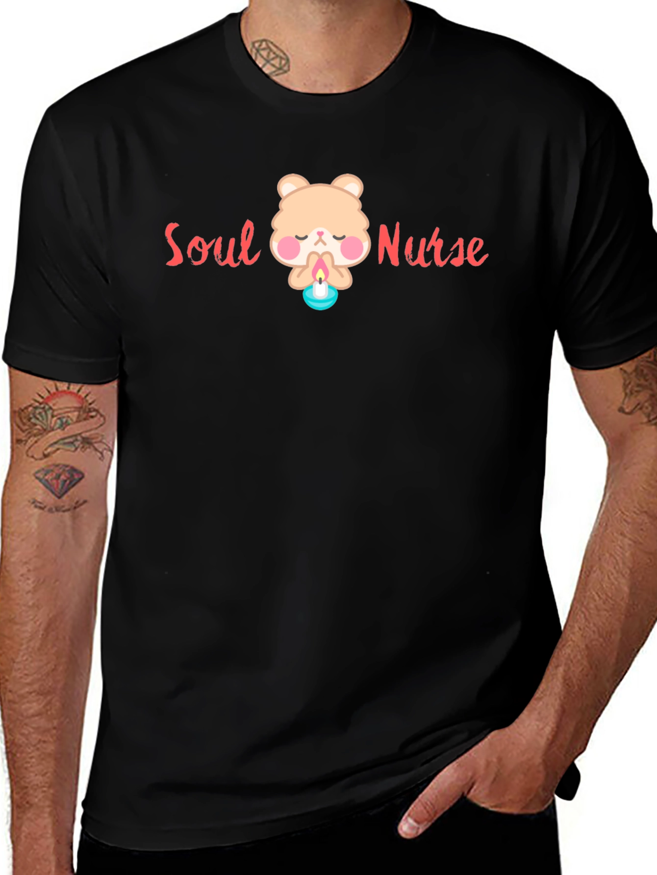 Soul Nurse Graphic T-Shirt- Cute Bear Design