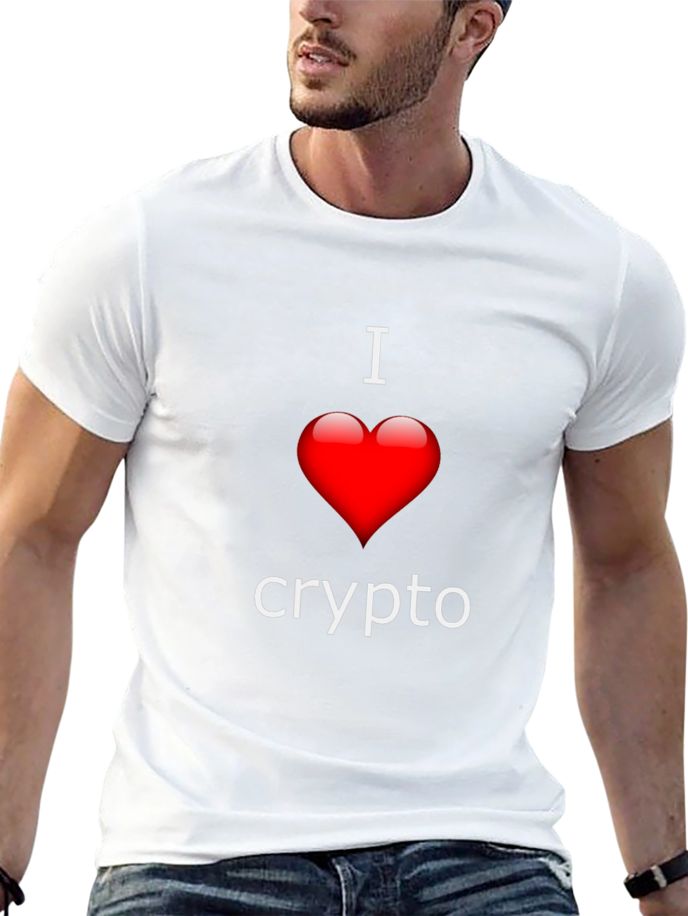 I Love Crypto T-Shirt - Heart Design