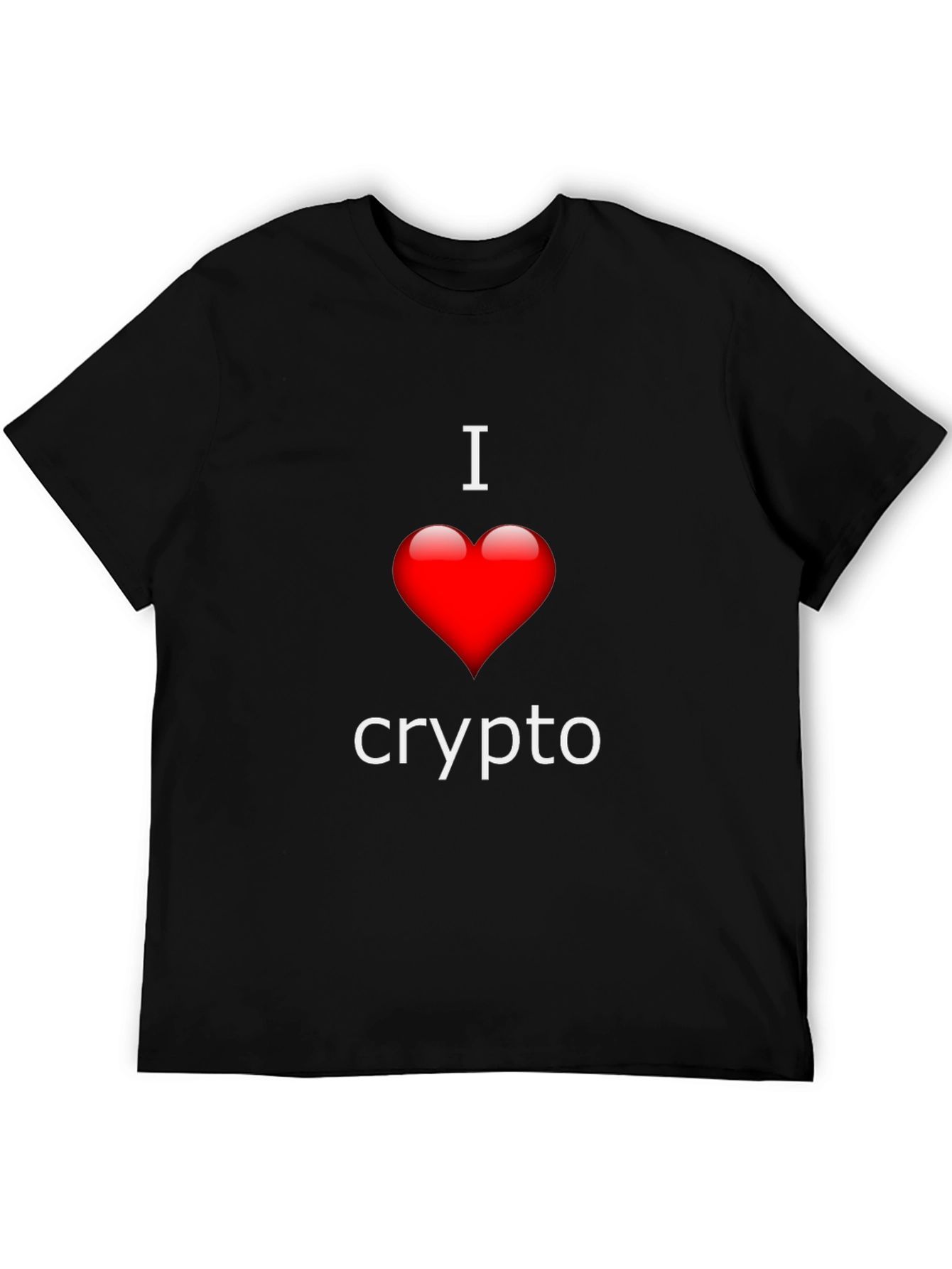 I Love Crypto T-Shirt - Heart Design