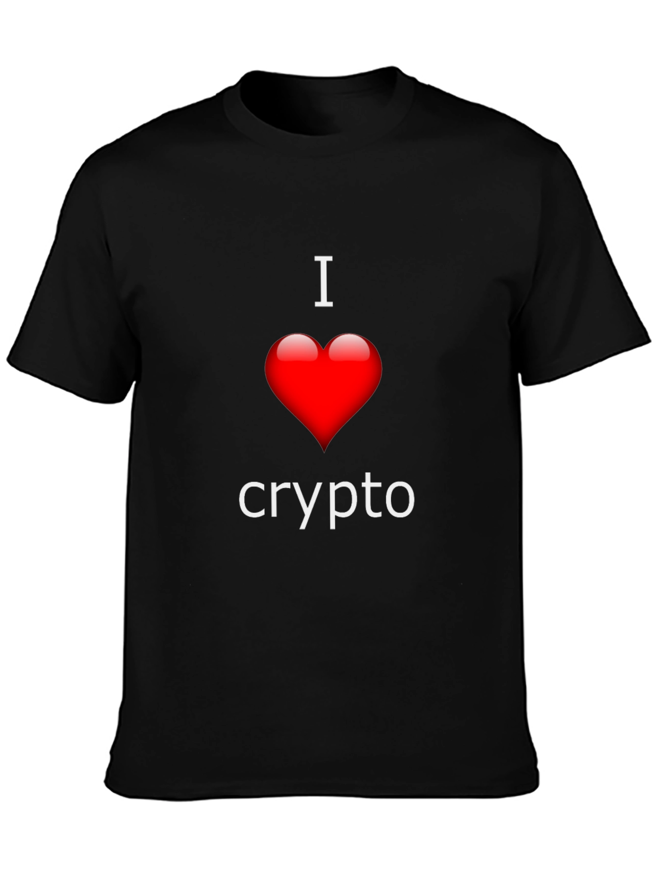 I Love Crypto T-Shirt - Heart Design