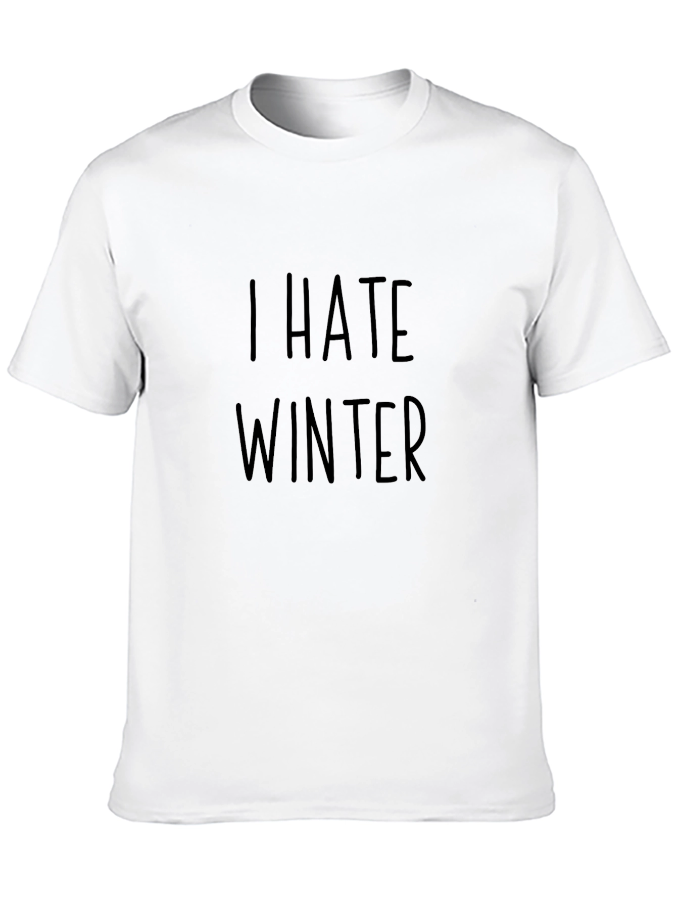 I Hate Winter Graphic T-Shirt - Black