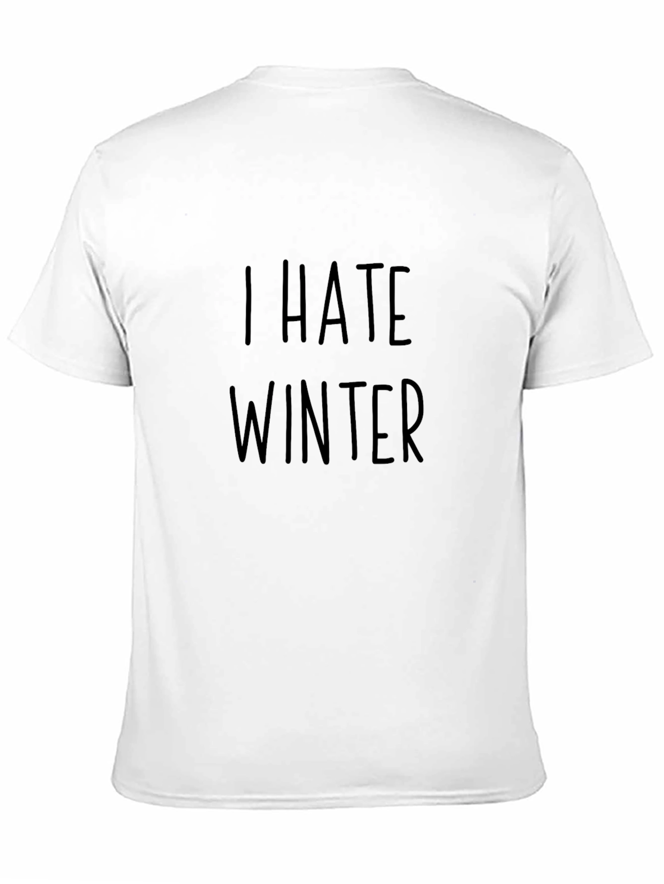 I Hate Winter Graphic T-Shirt - Black