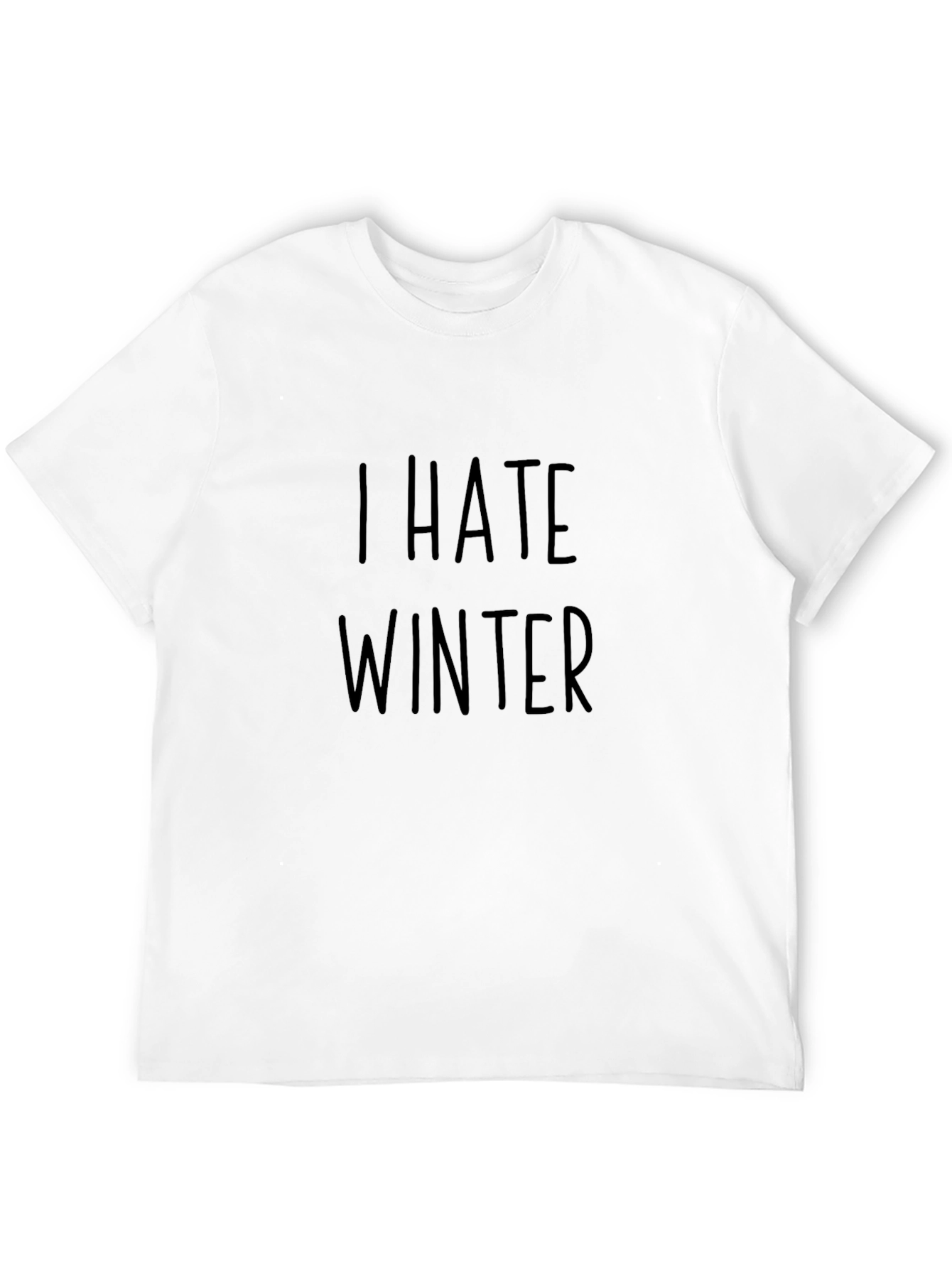 I Hate Winter Graphic T-Shirt - Black
