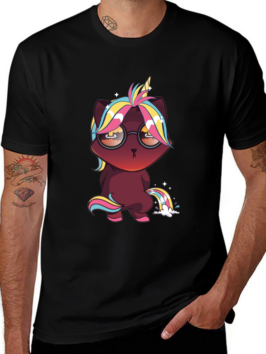 Unicorn Cat T-Shirt - Novelty Graphic Tee