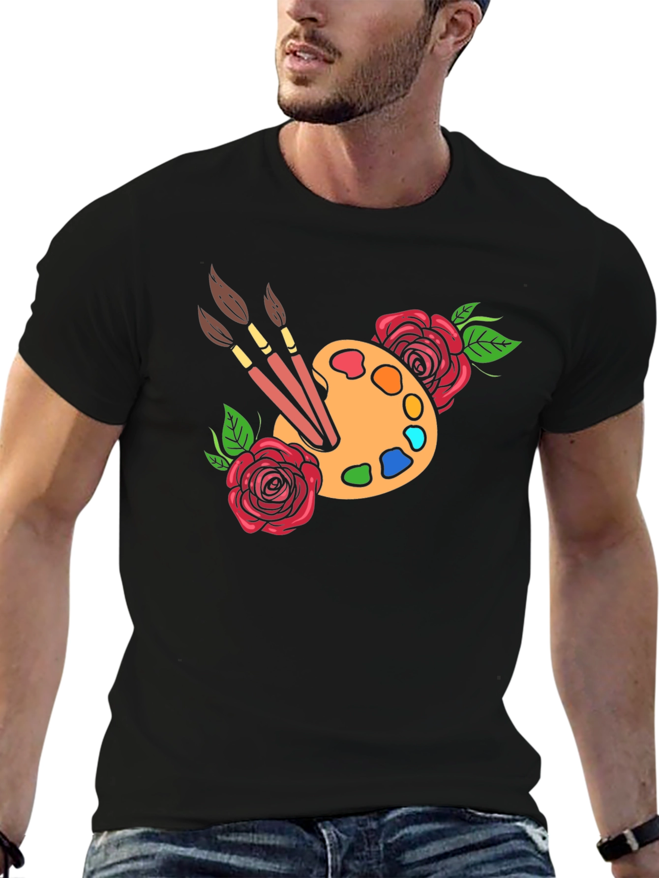 Artist Palette T-Shirt - Floral Painter Tee