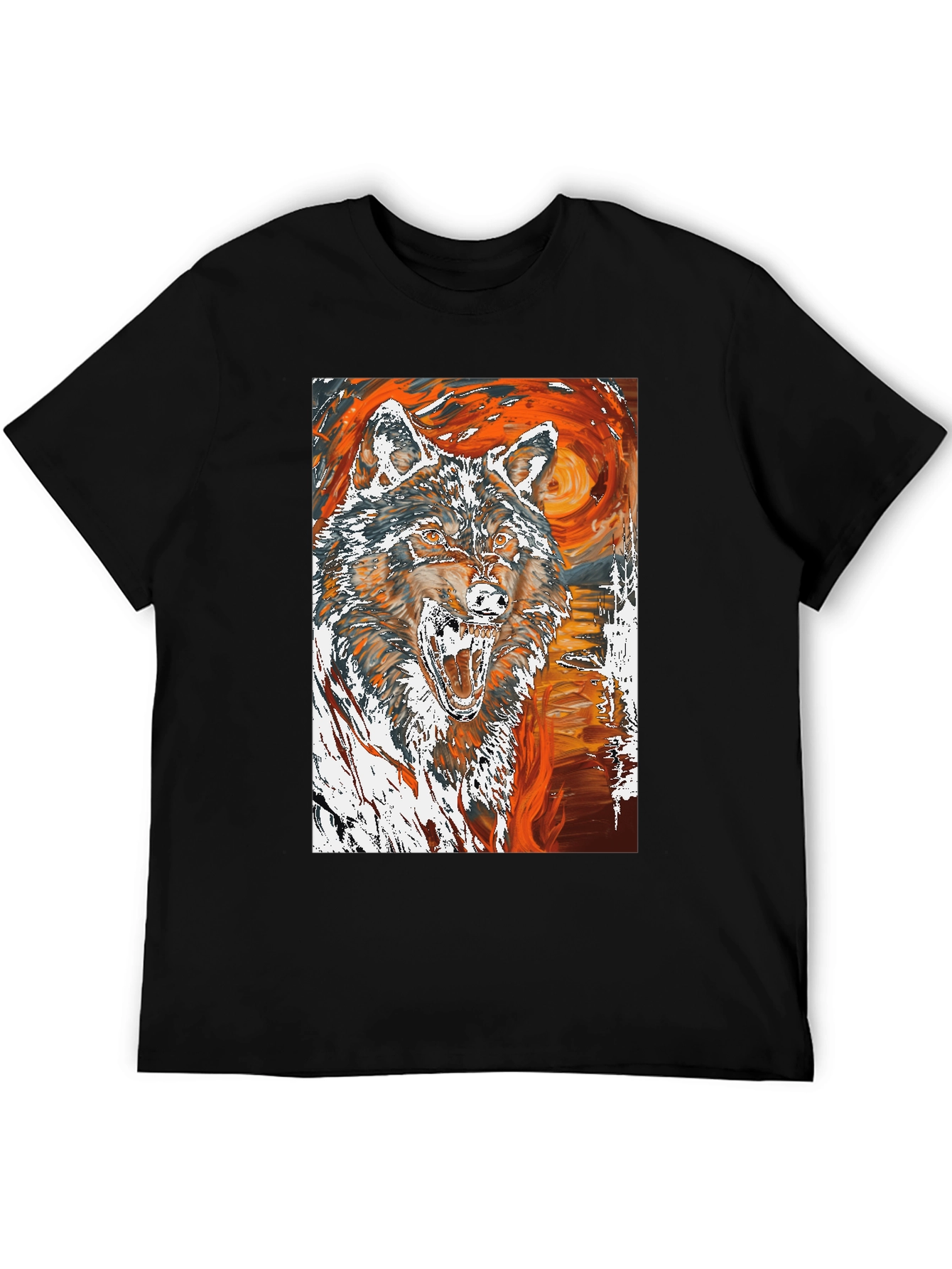Wolf Graphic Tee - Artistic Print