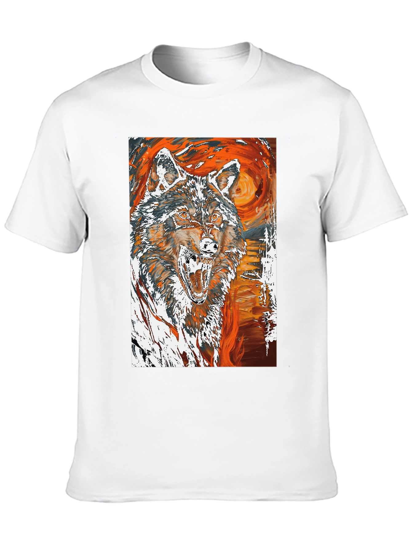 Wolf Graphic Tee - Artistic Print