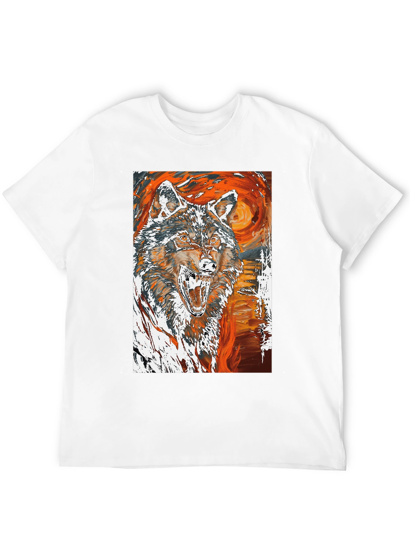Wolf Graphic Tee - Artistic Print