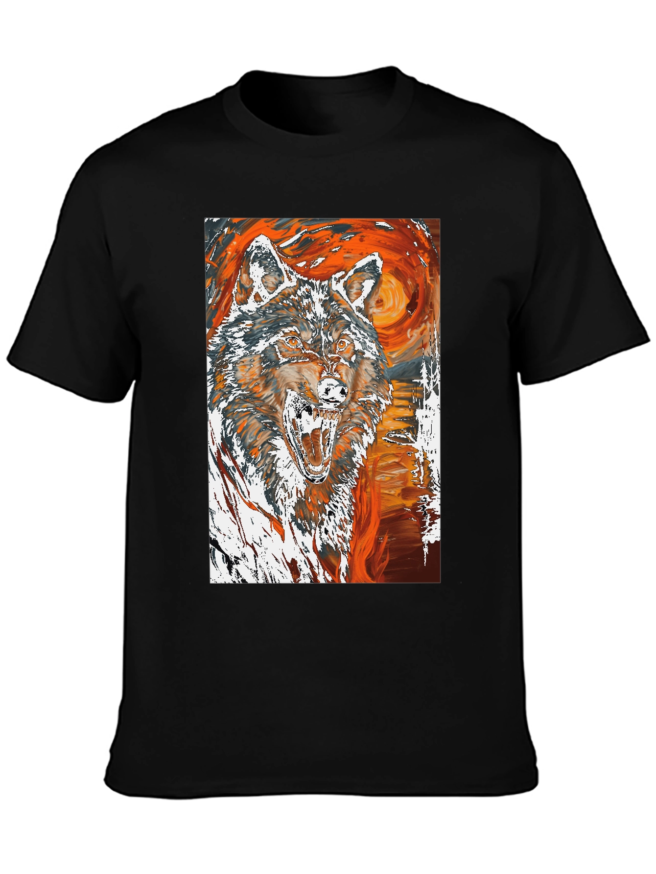 Wolf Graphic Tee - Artistic Print