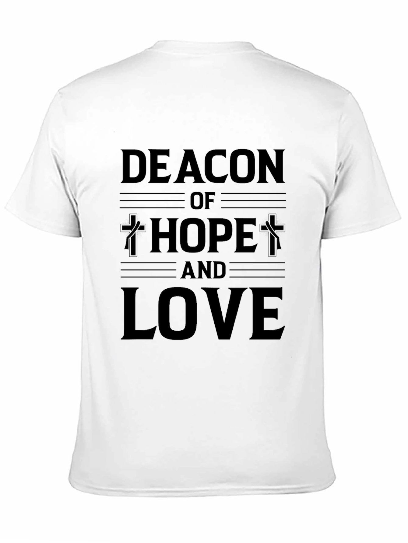 Deacon of Hope and Love Black Graphic T-Shirt