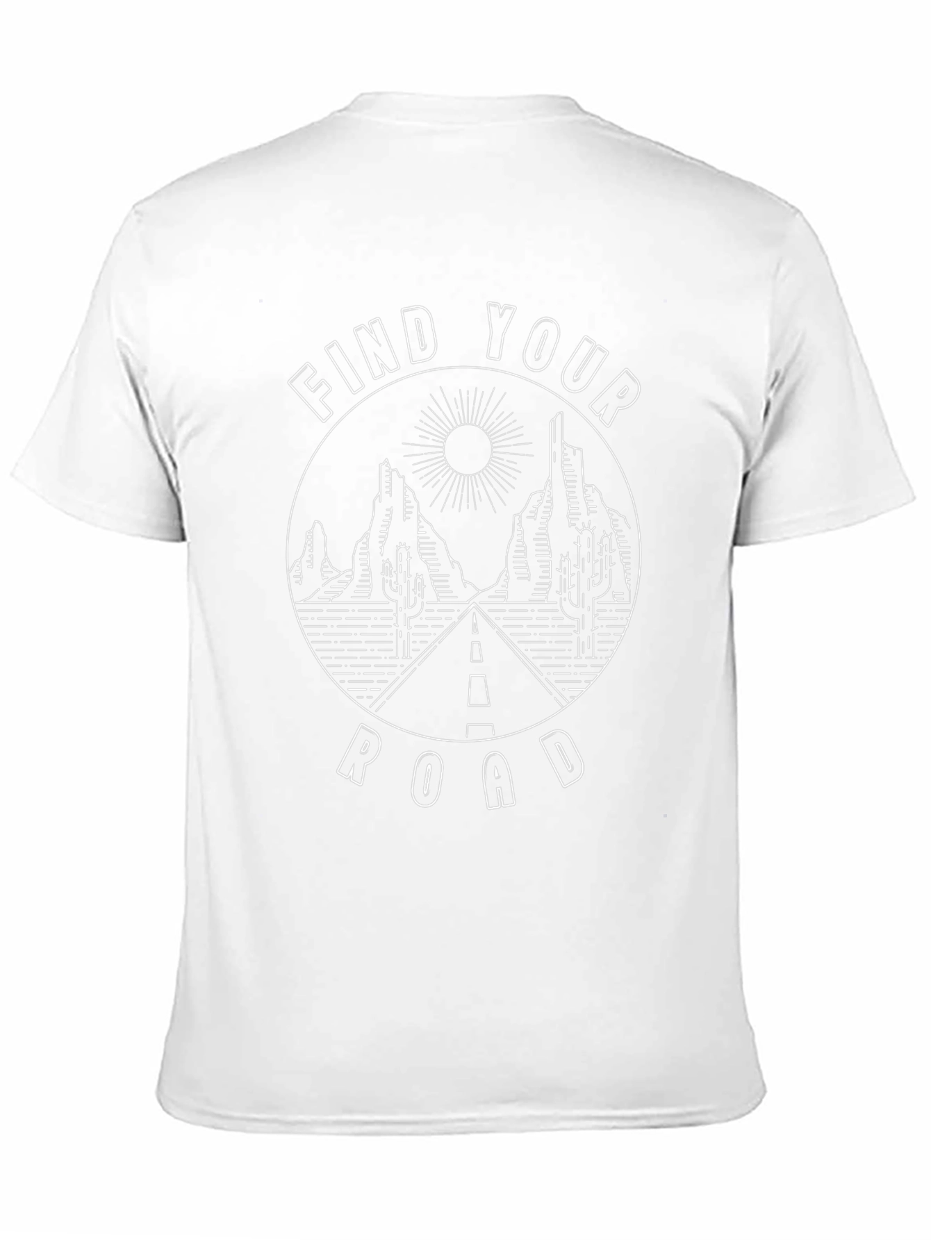 Find Your Road Graphic Tee - Black Cotton Shirt