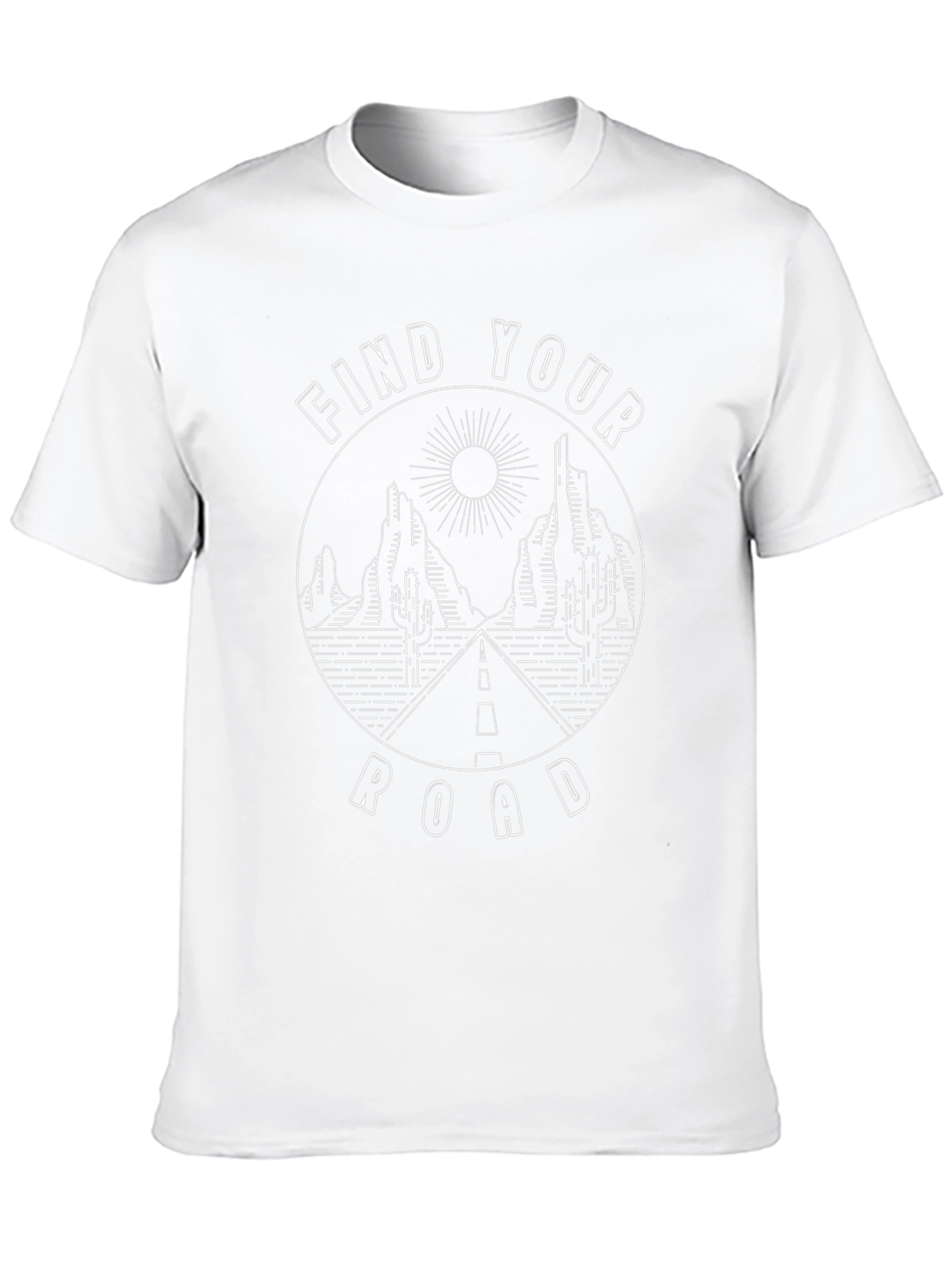 Find Your Road Graphic Tee - Black Cotton Shirt