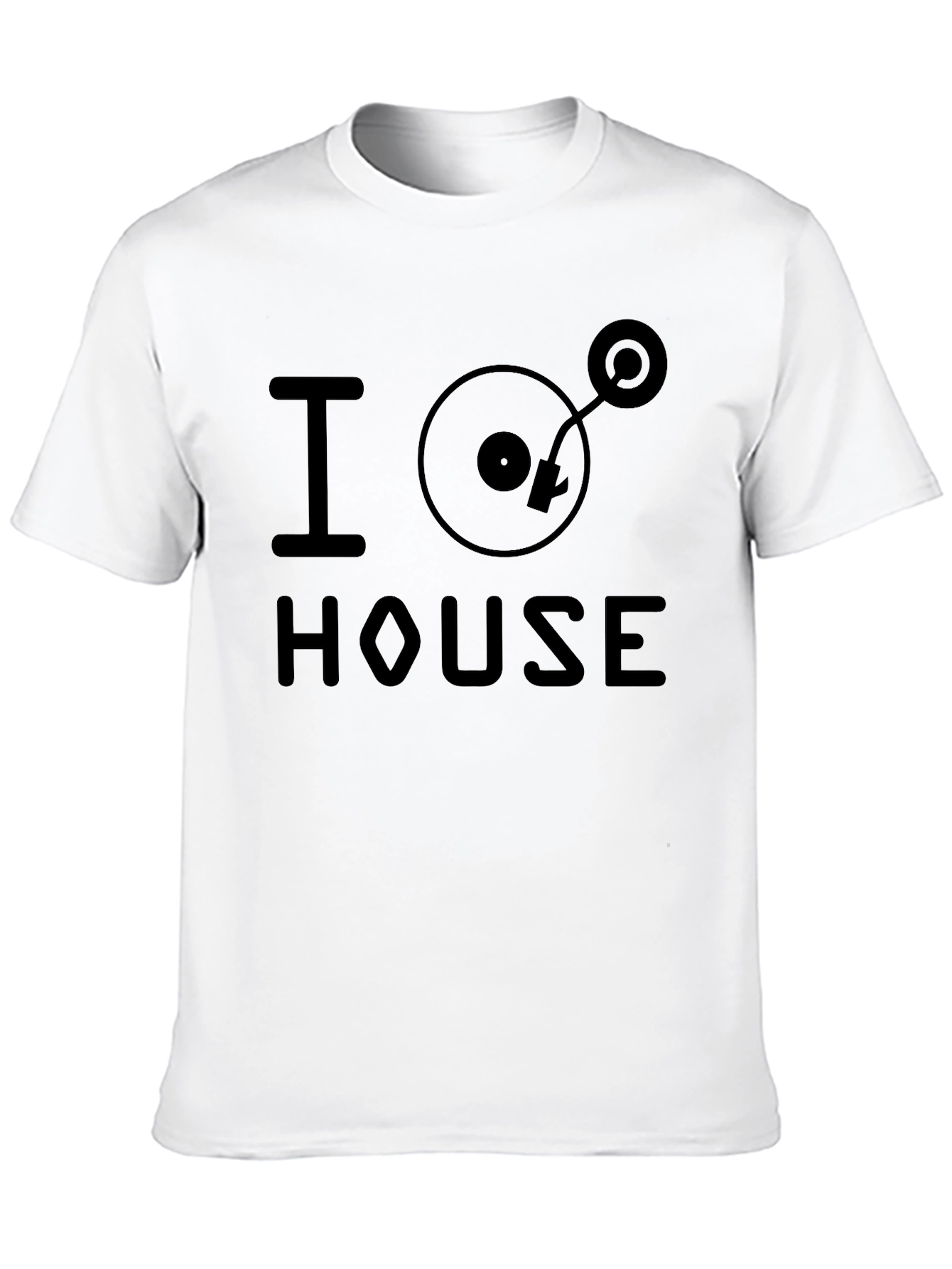 I Heart House Music Black Graphic T-Shirt
