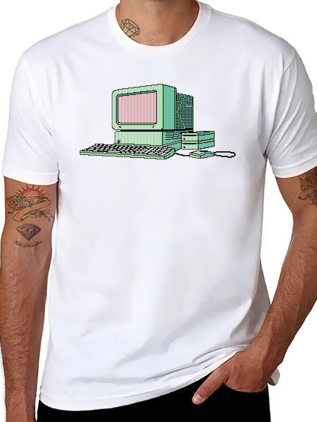 Retro Computer Graphic Tee - Black