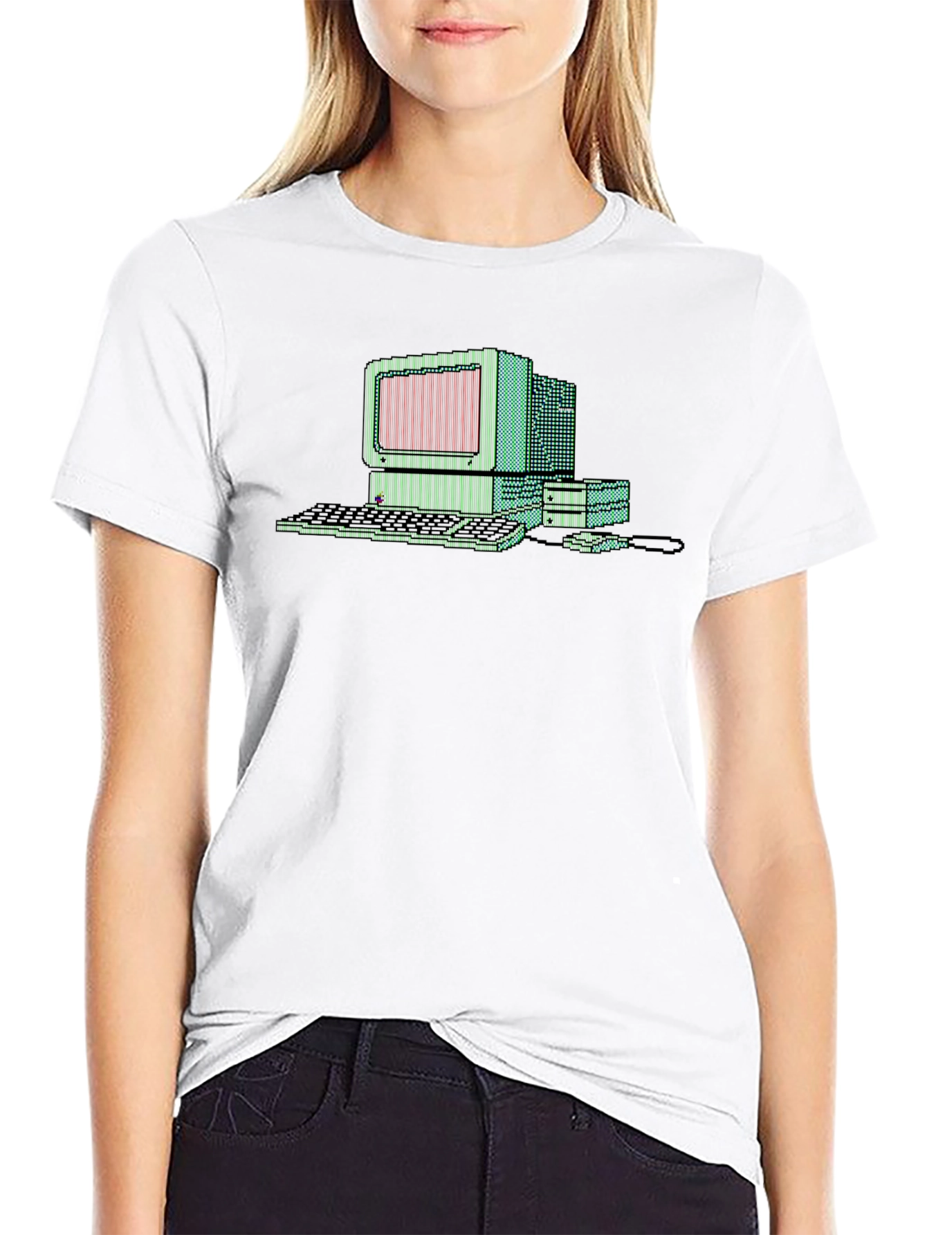 Retro Computer Graphic Tee - Black