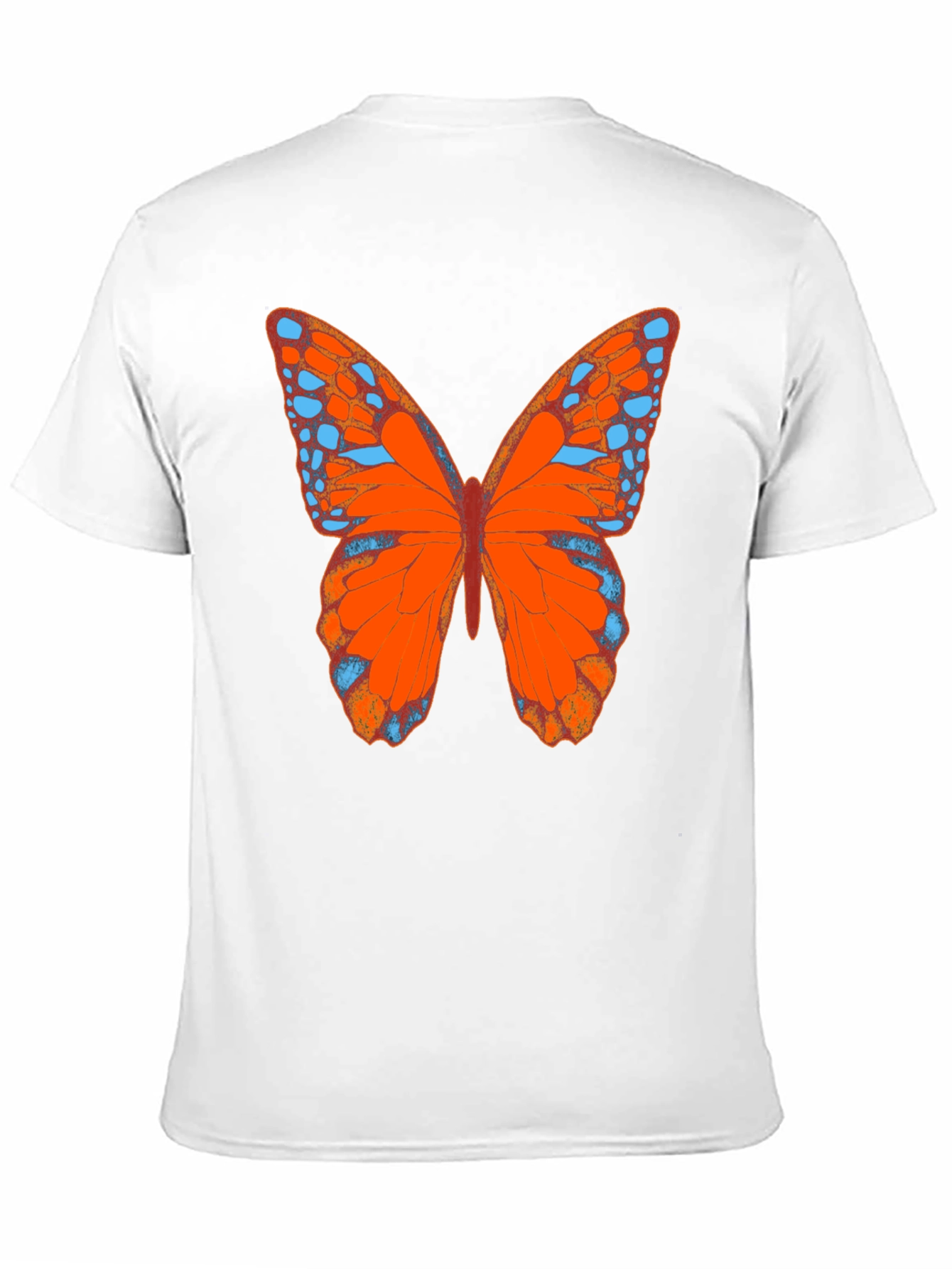 Butterfly Graphic Tee - Black Cotton Casual Shirt