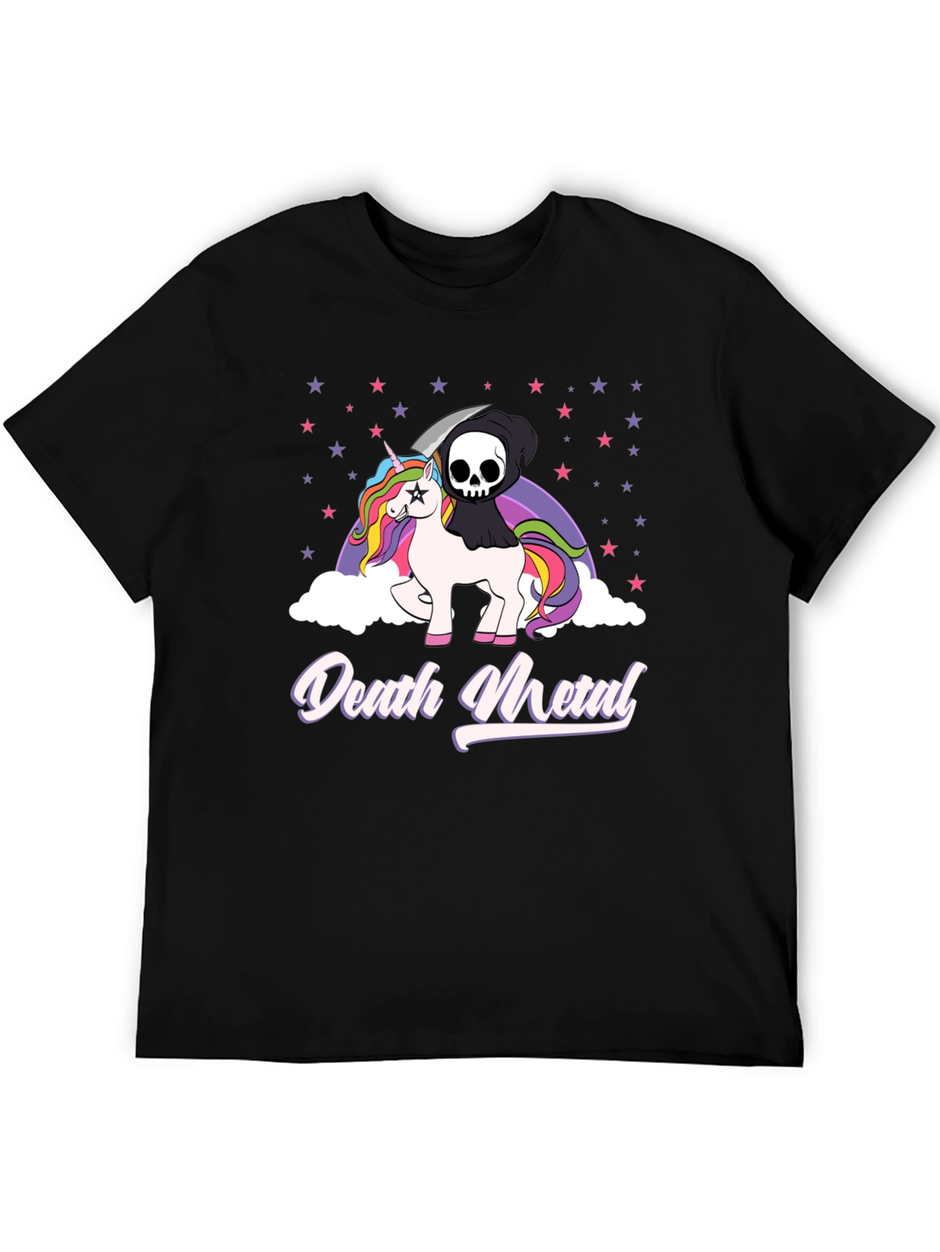 Death Metal Unicorn Graphic T-Shirt
