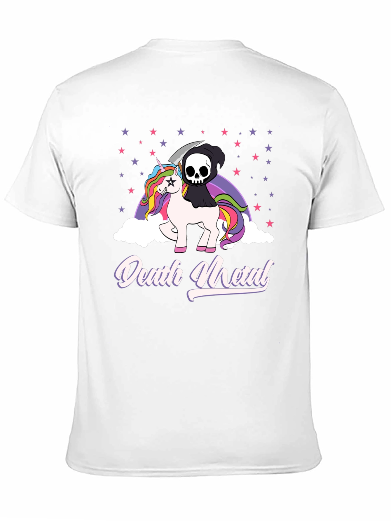 Death Metal Unicorn Graphic T-Shirt