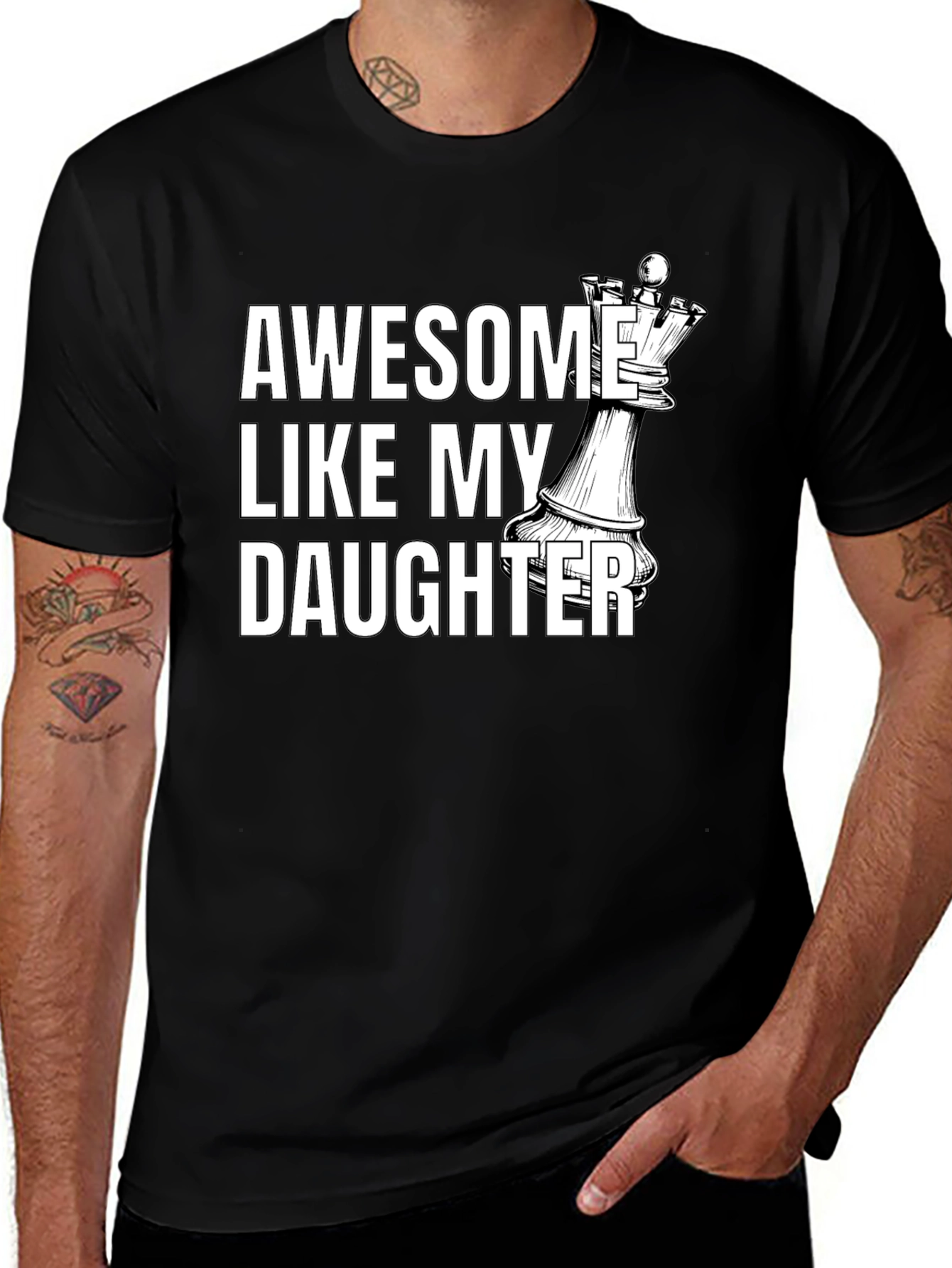 Awesome Like My Daughter Chess Queen T-Shirt
