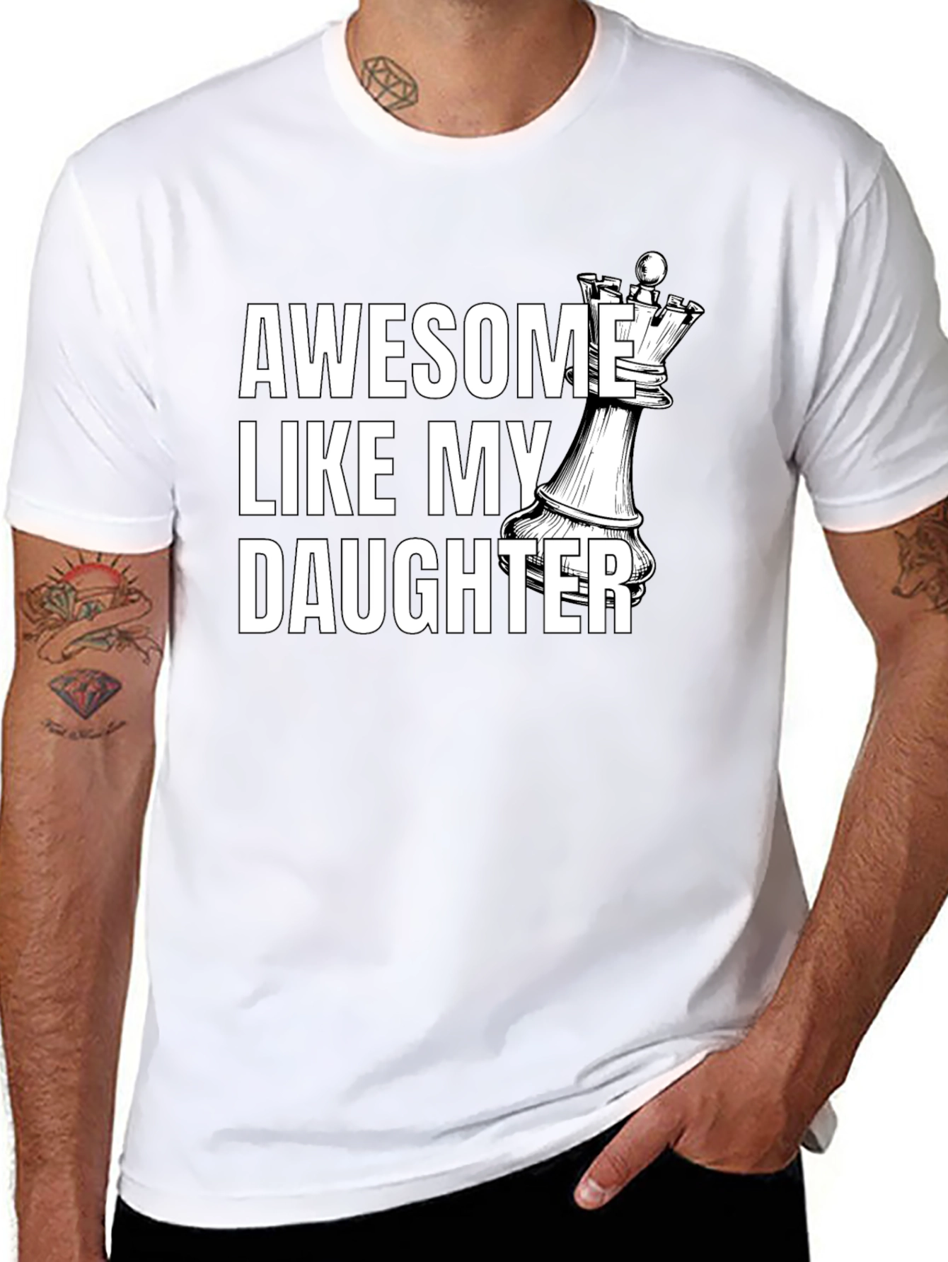 Awesome Like My Daughter Chess Queen T-Shirt