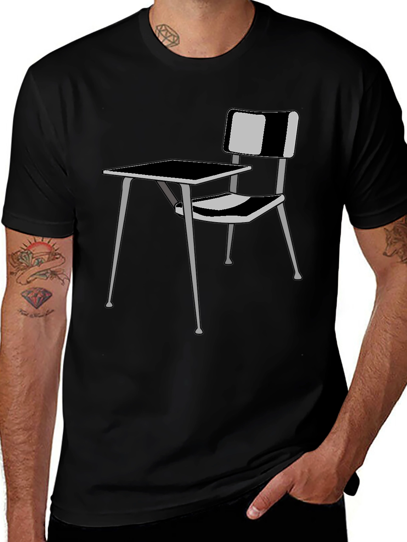 Classroom Desk Graphic Tee - Back to School Style