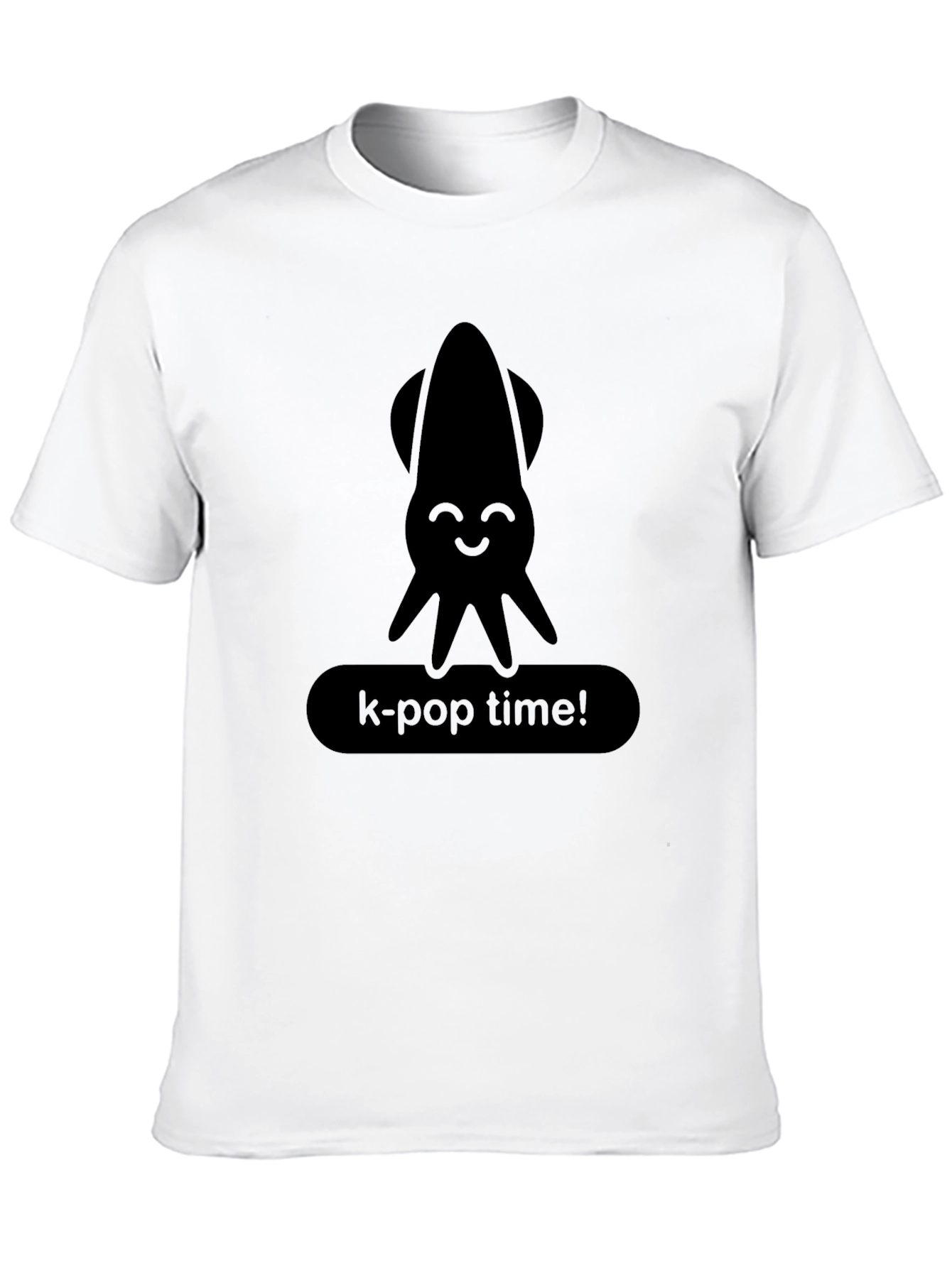 K-Pop Time! Squid Graphic Black T-Shirt