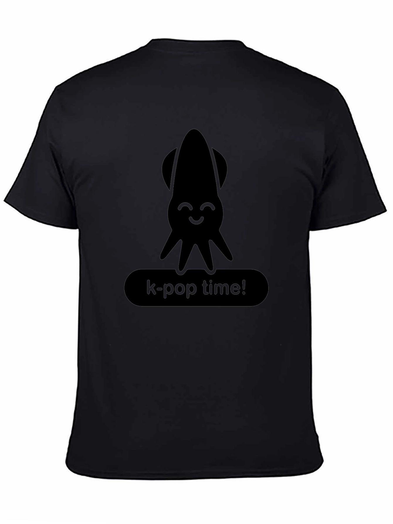 K-Pop Time! Squid Graphic Black T-Shirt