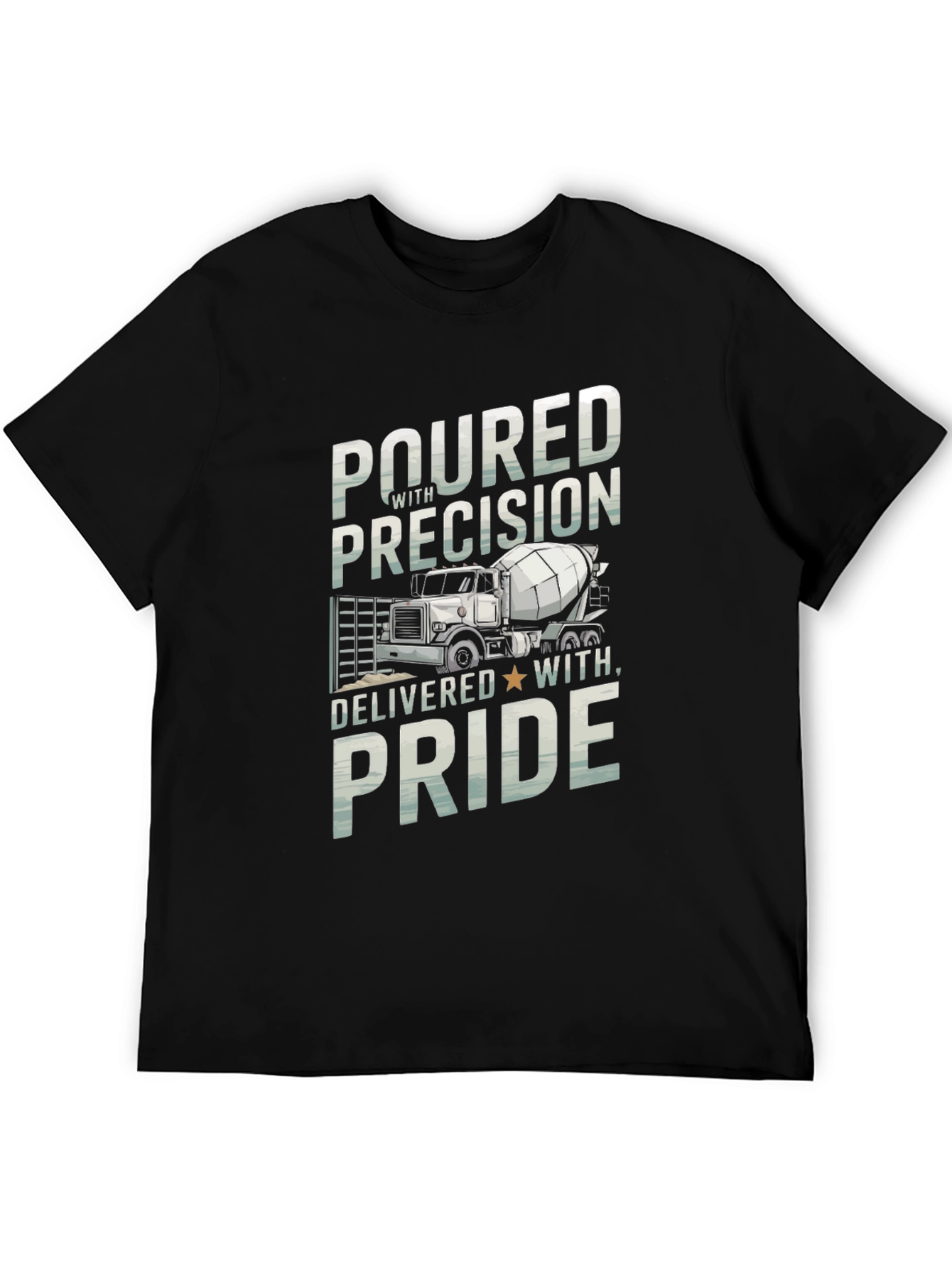 Poured with Precision Cement Truck Graphic Tee