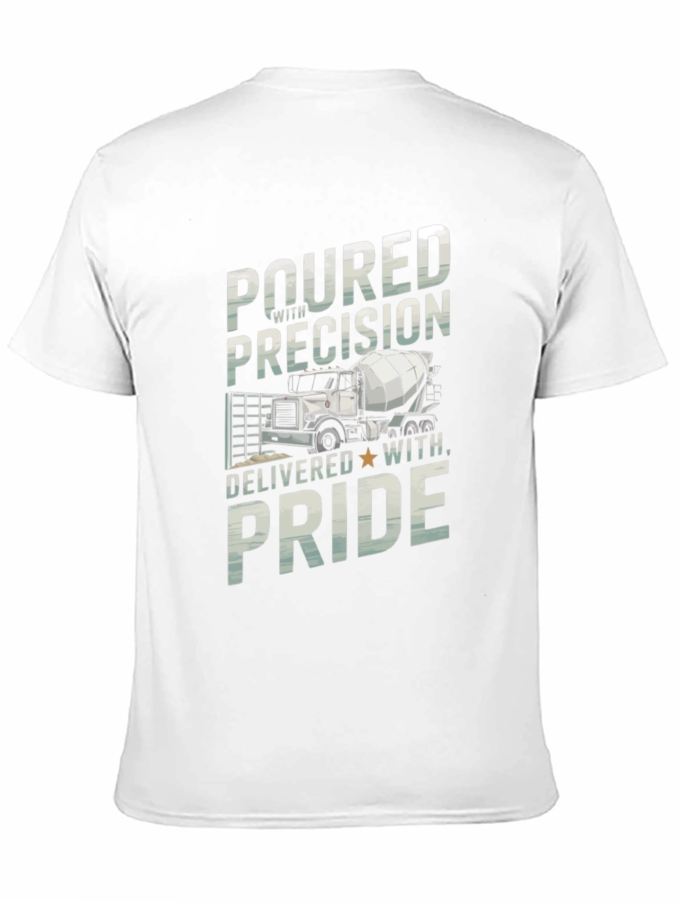 Poured with Precision Cement Truck Graphic Tee