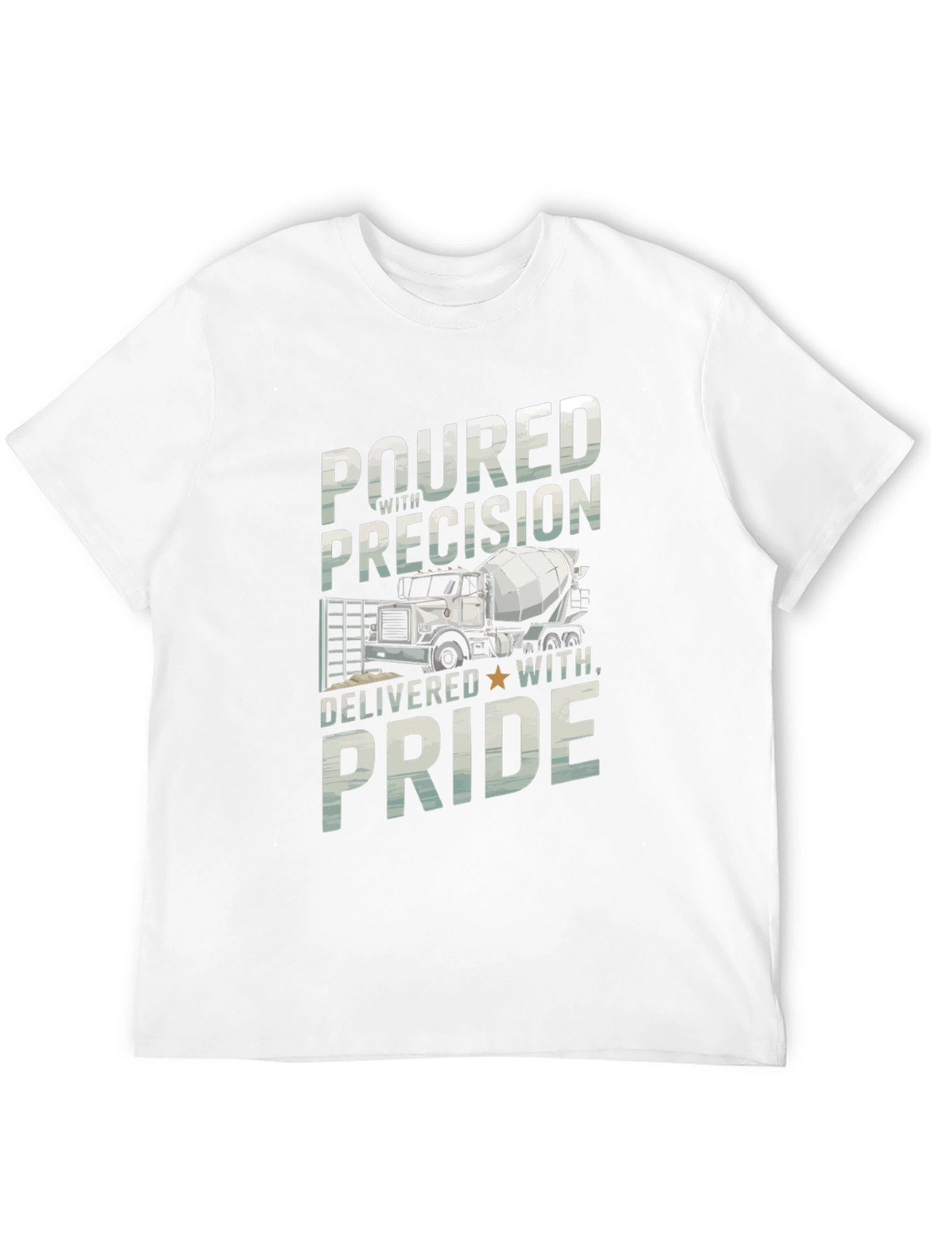Poured with Precision Cement Truck Graphic Tee