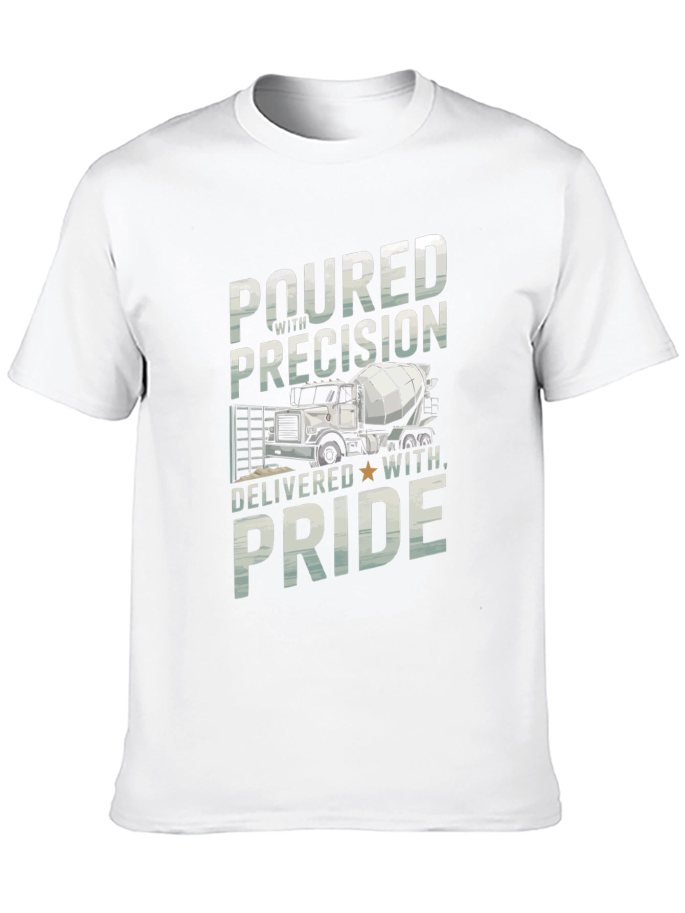 Poured with Precision Cement Truck Graphic Tee