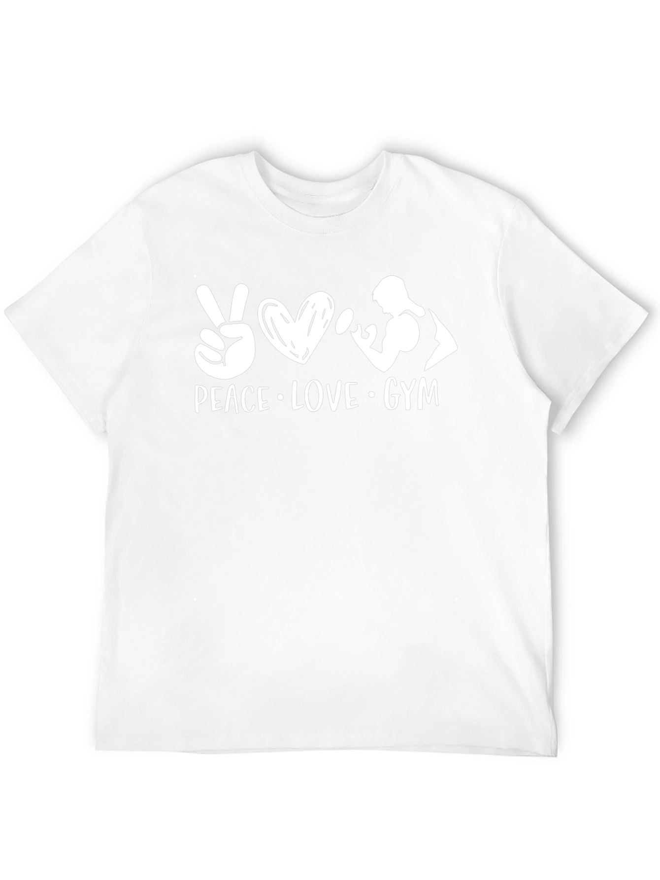 Peace Love Gym Black T-Shirt - Workout Apparel