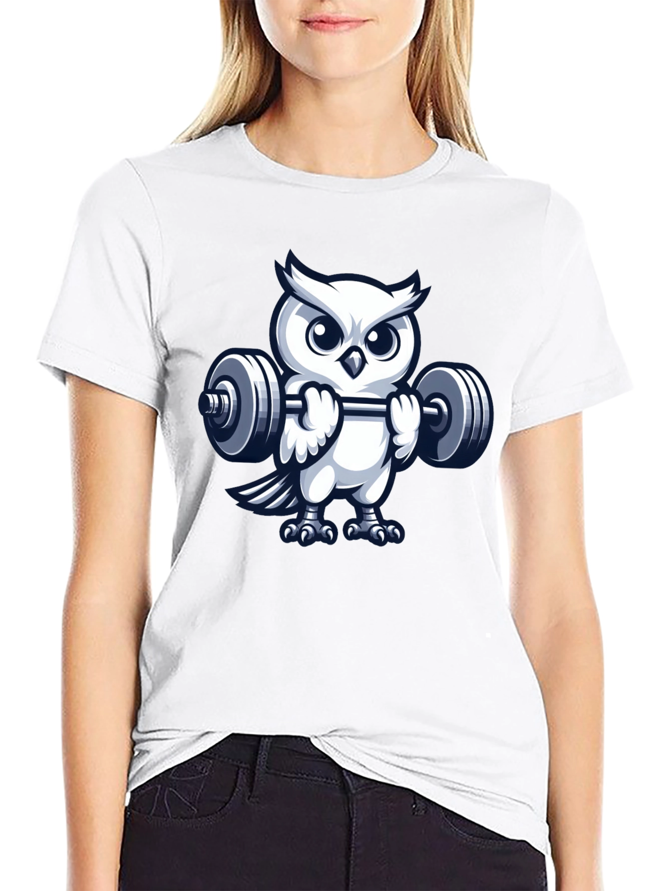 Weightlifting Owl Graphic Tee
