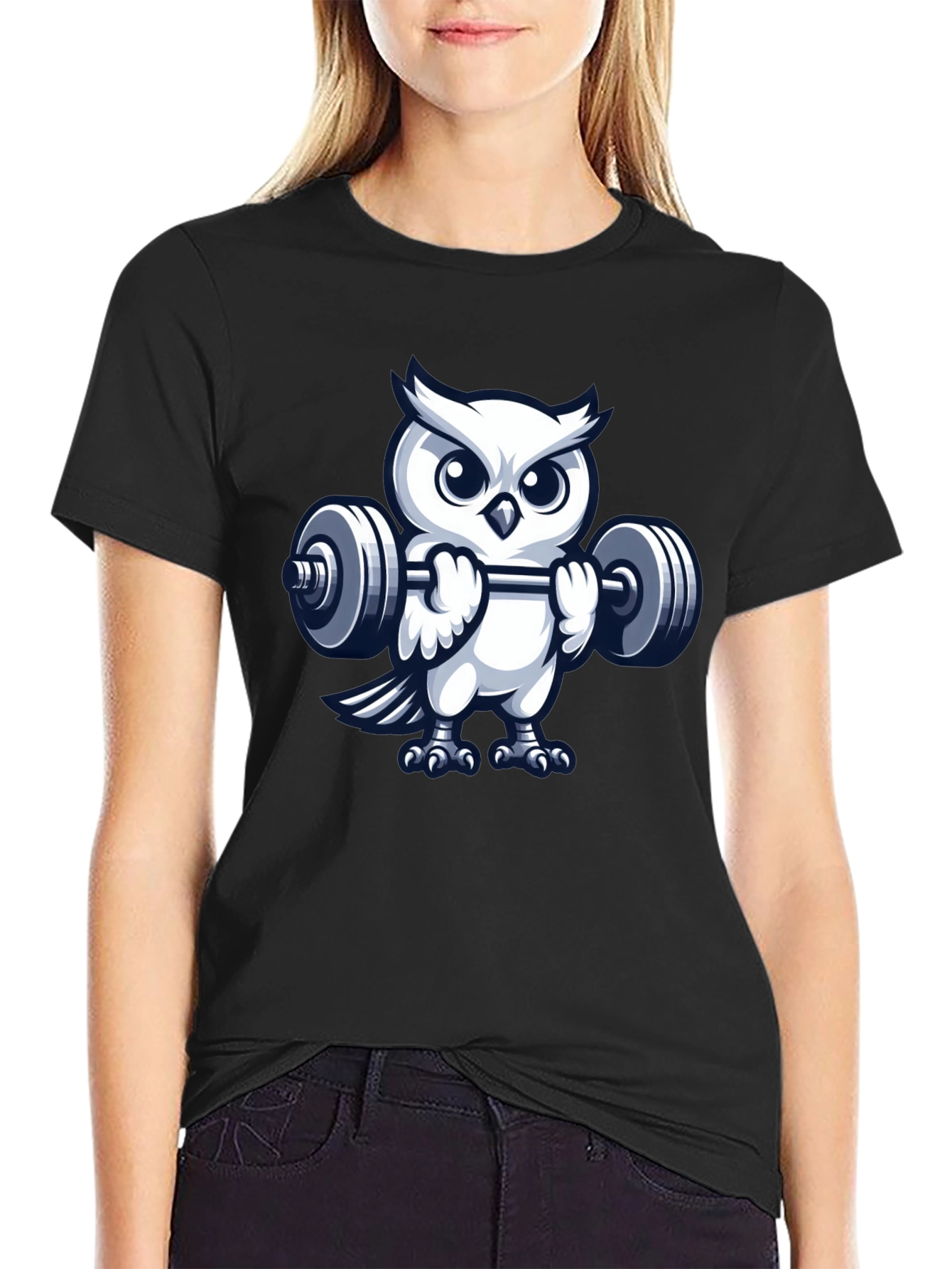 Weightlifting Owl Graphic Tee