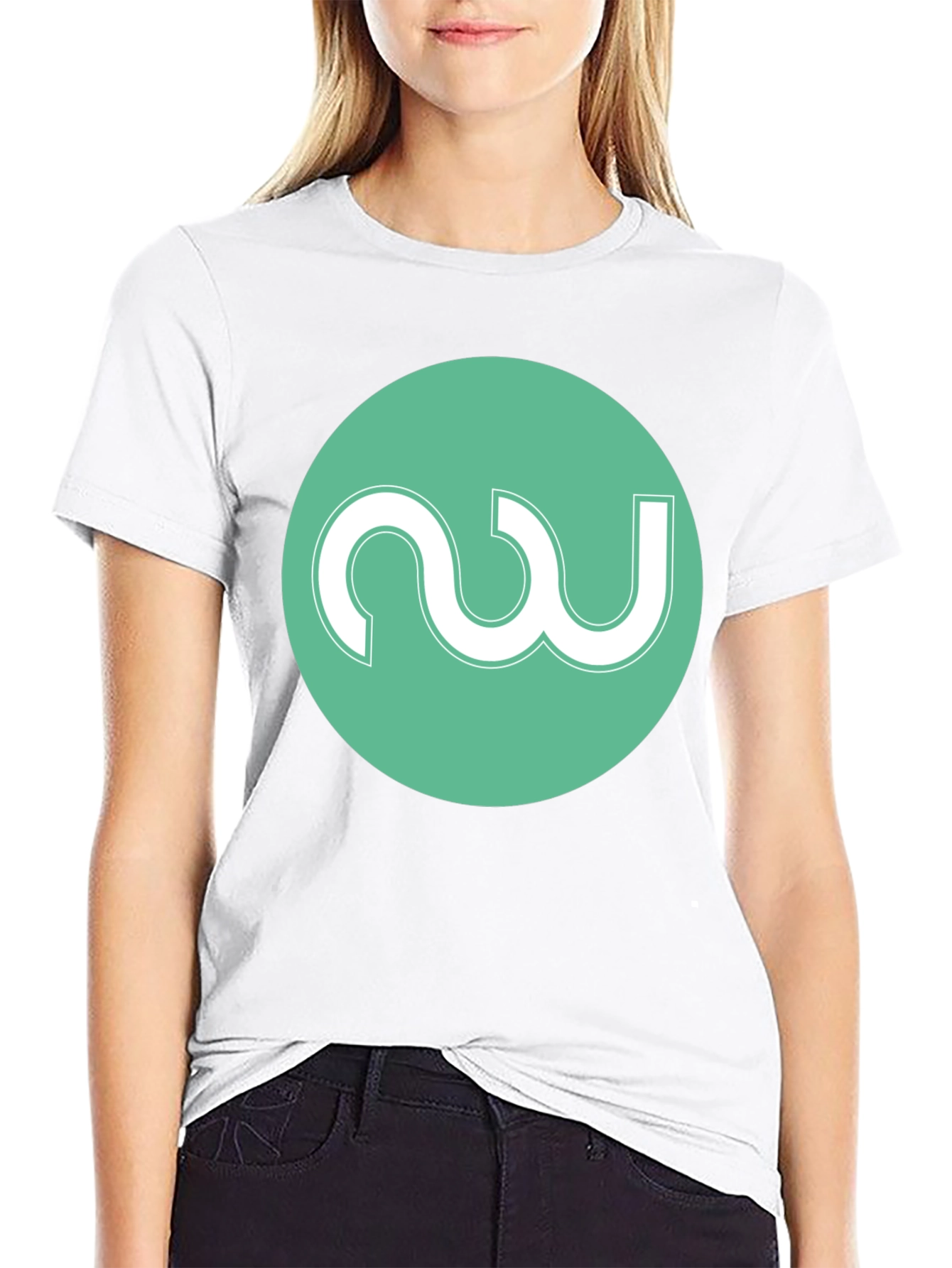 Modern Black Tee with Abstract Circle Logo